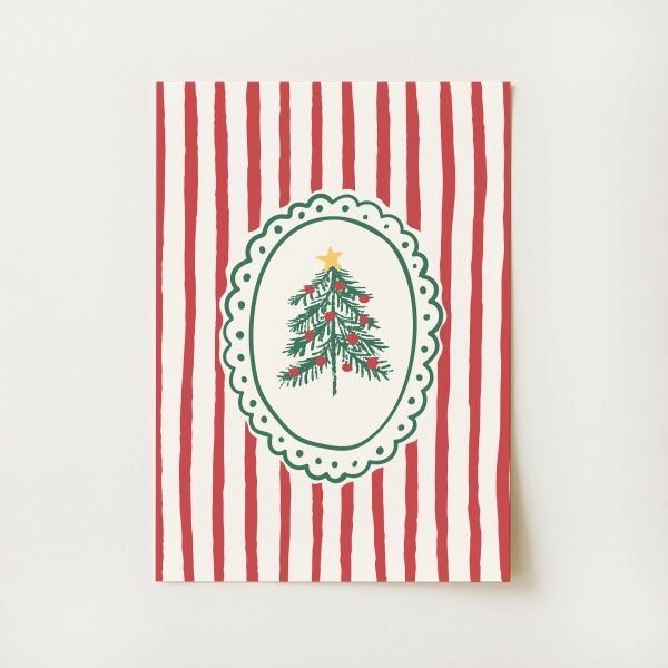 Striped Christmas Print