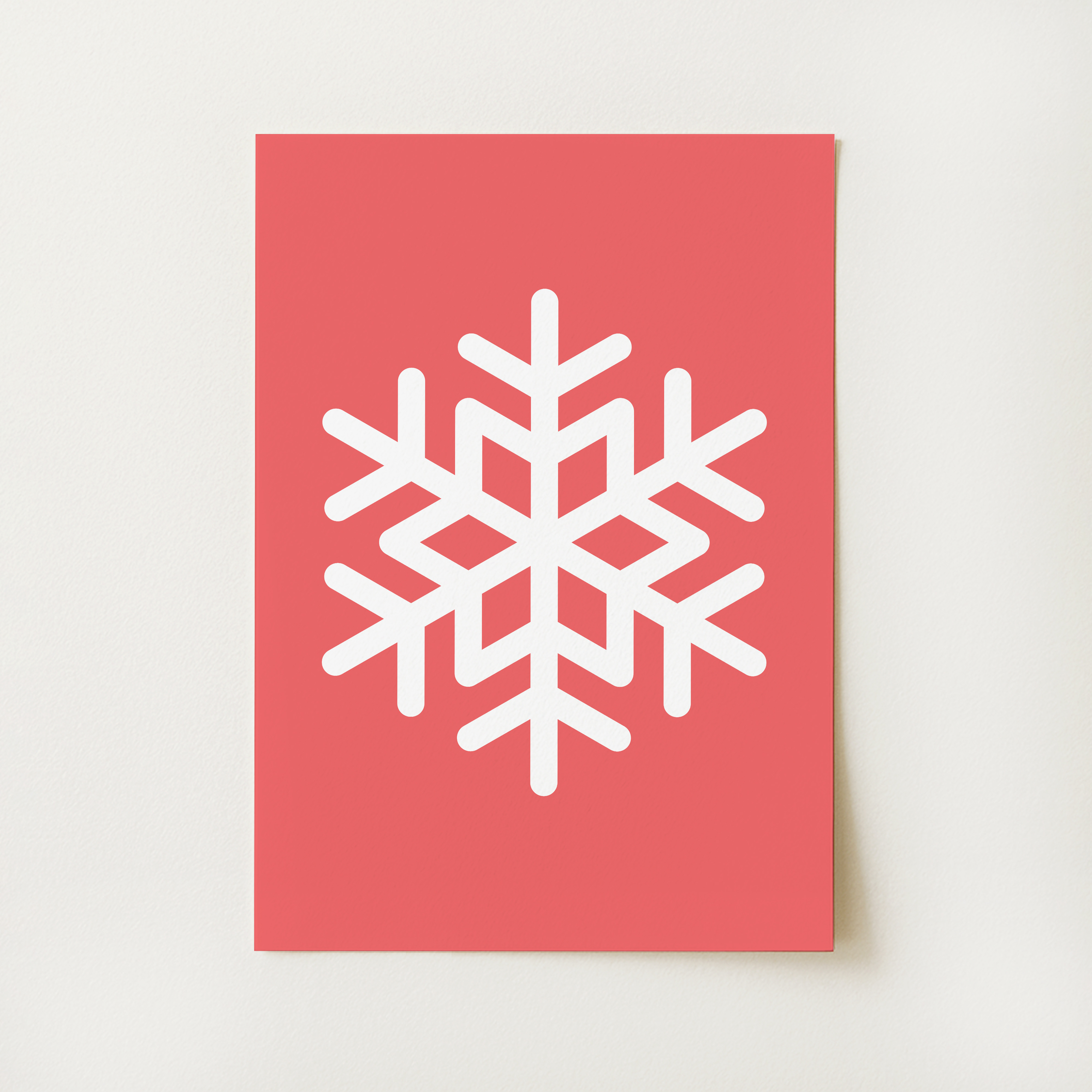 Red Snowflake Print