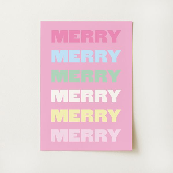 Pastel Merry Print