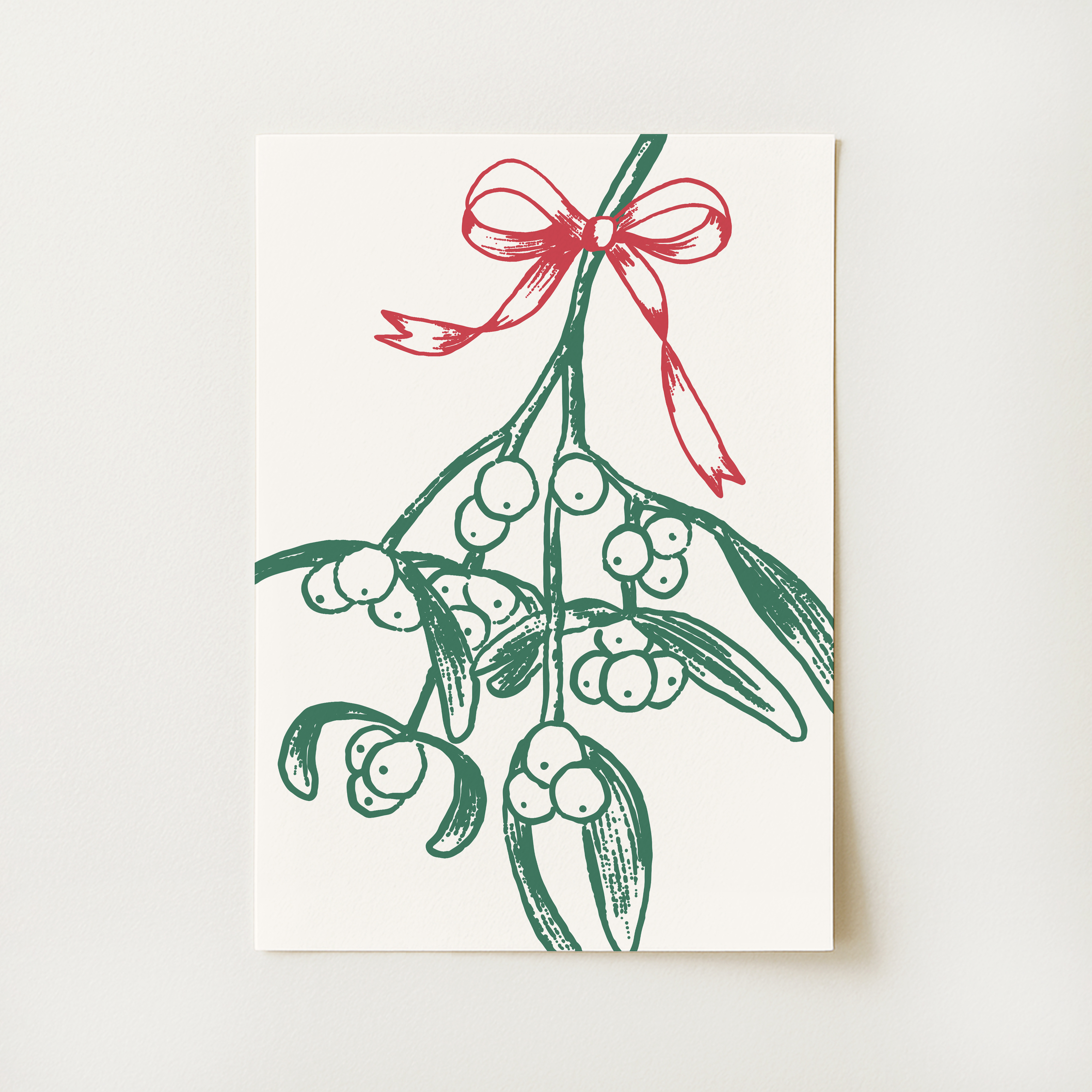 Mistletoe Sketch Print
