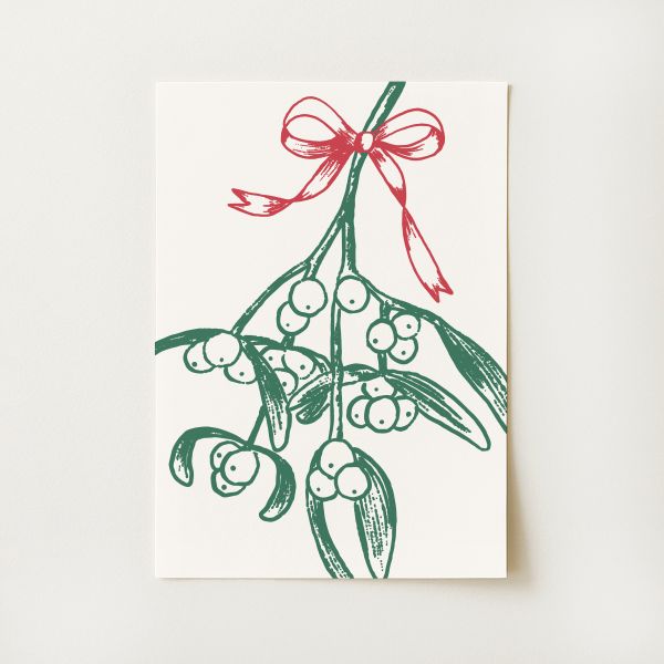 Mistletoe Sketch Print