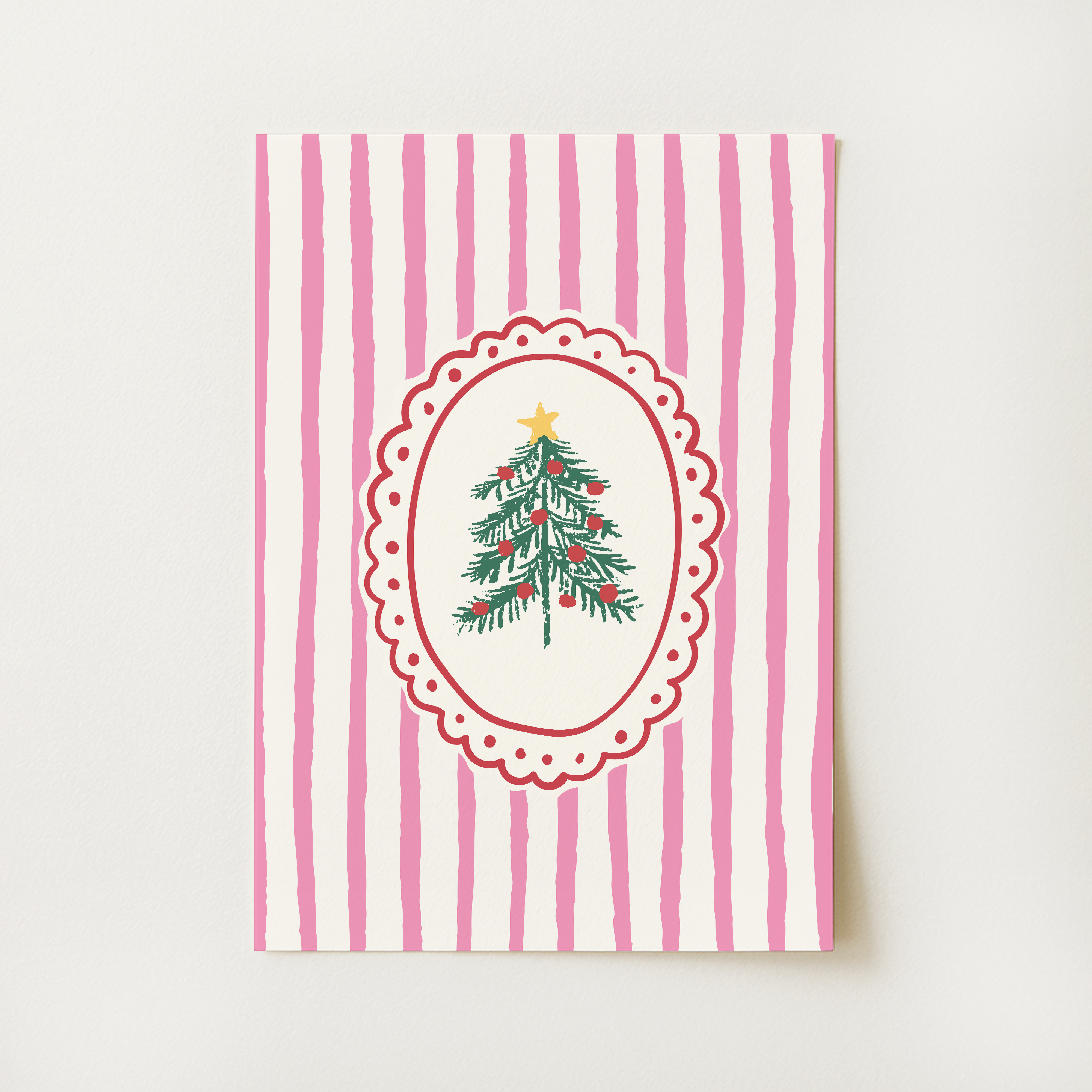Striped Christmas Print