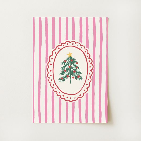 Striped Christmas Print
