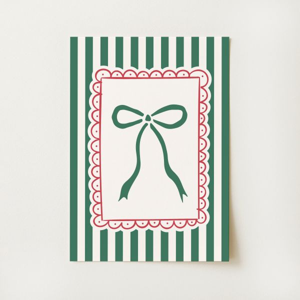 Striped Christmas Print