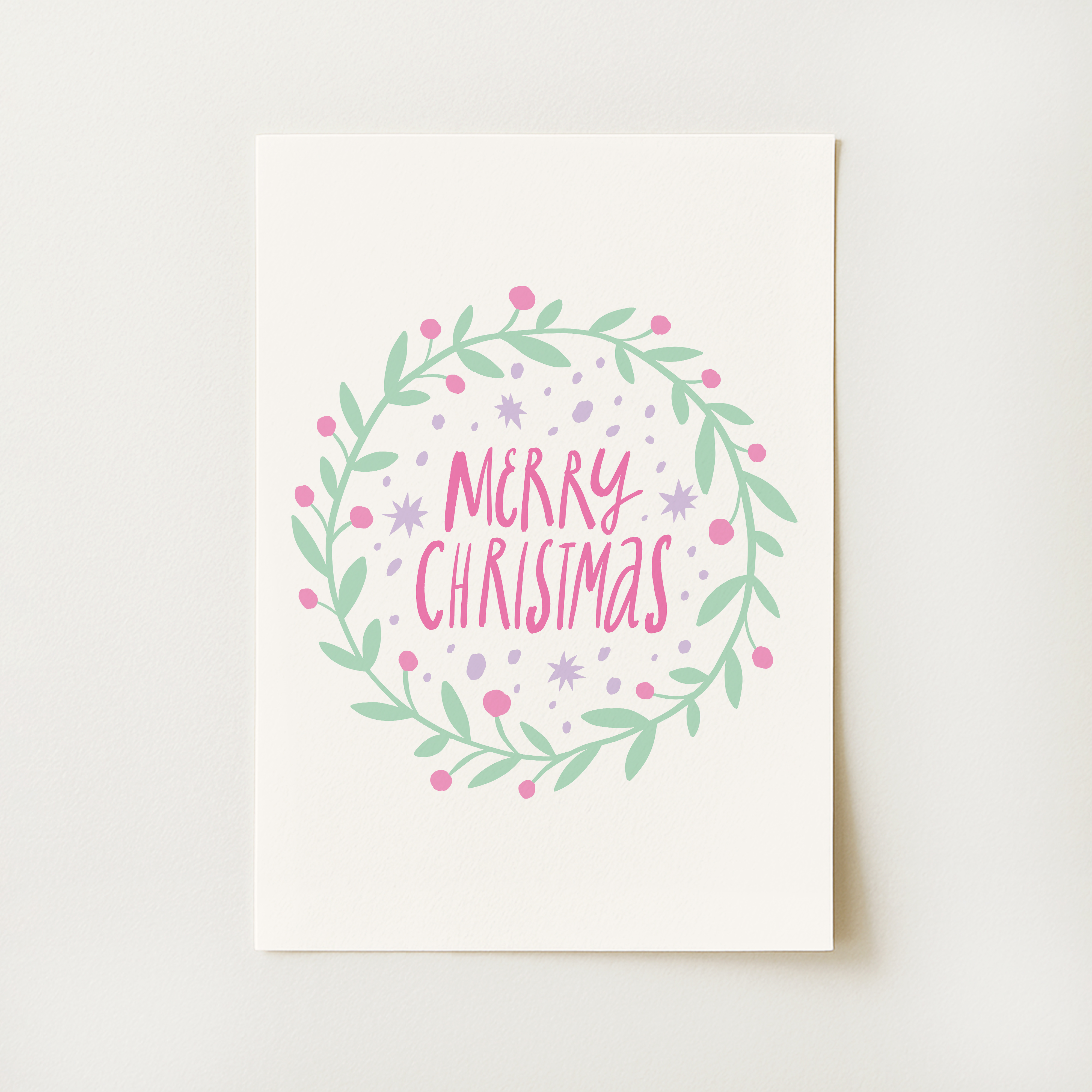 Pastel Merry Christmas Print