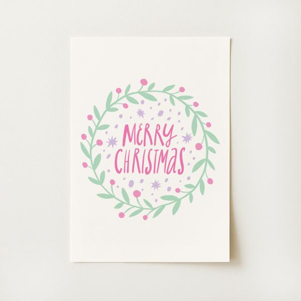 Pastel Merry Christmas Print