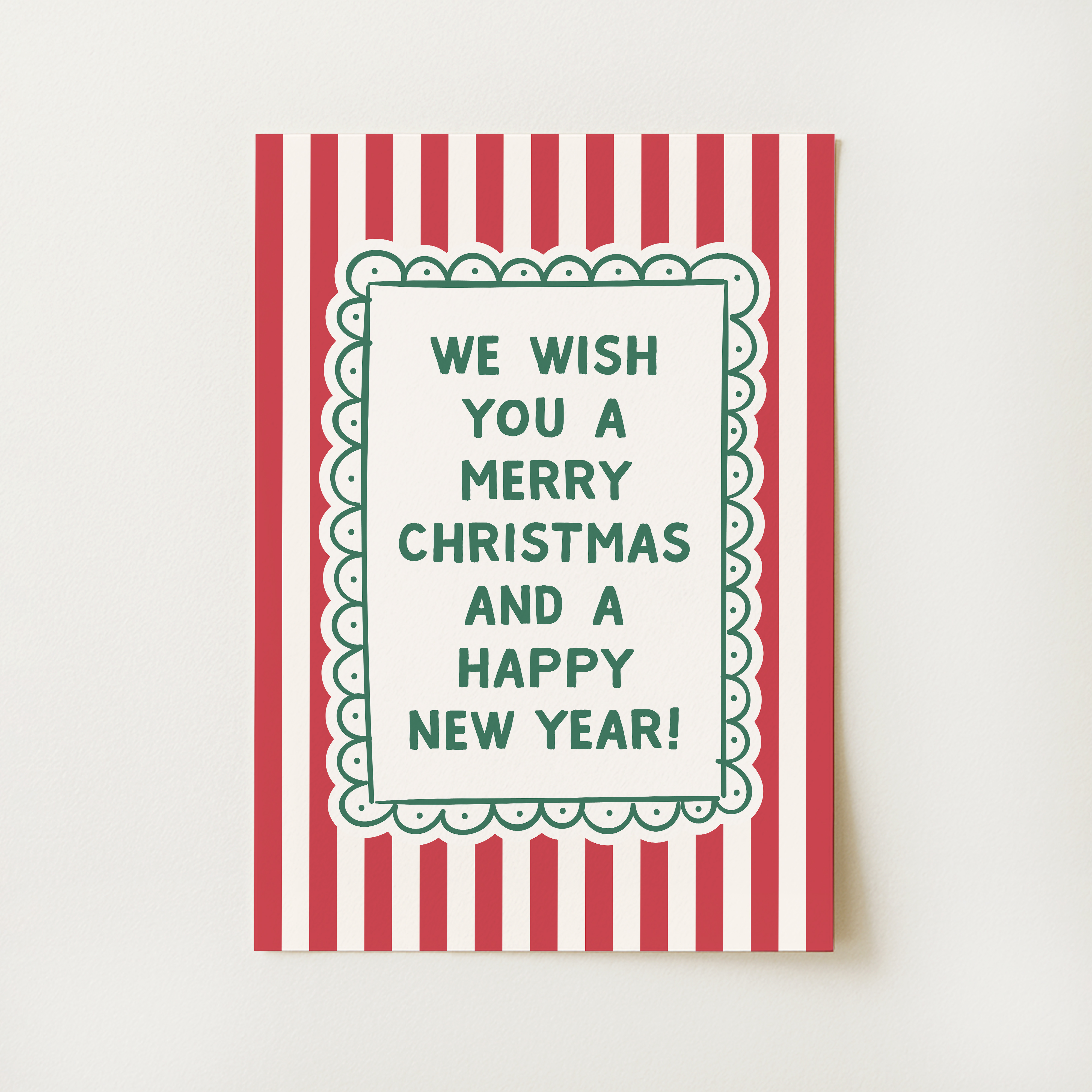 Striped Christmas Print