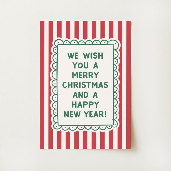 Striped Christmas Print