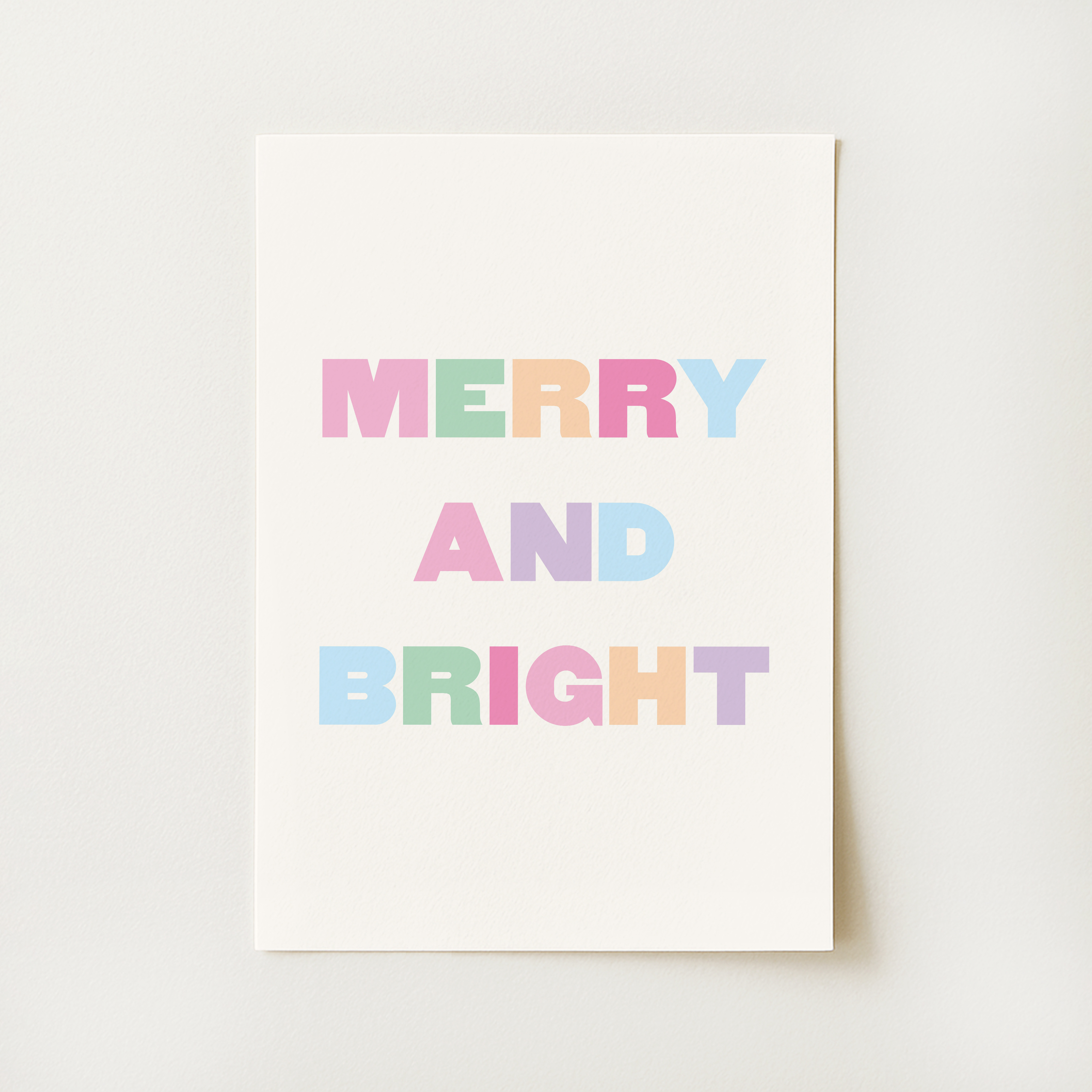 Pastel Merry and Bright Print