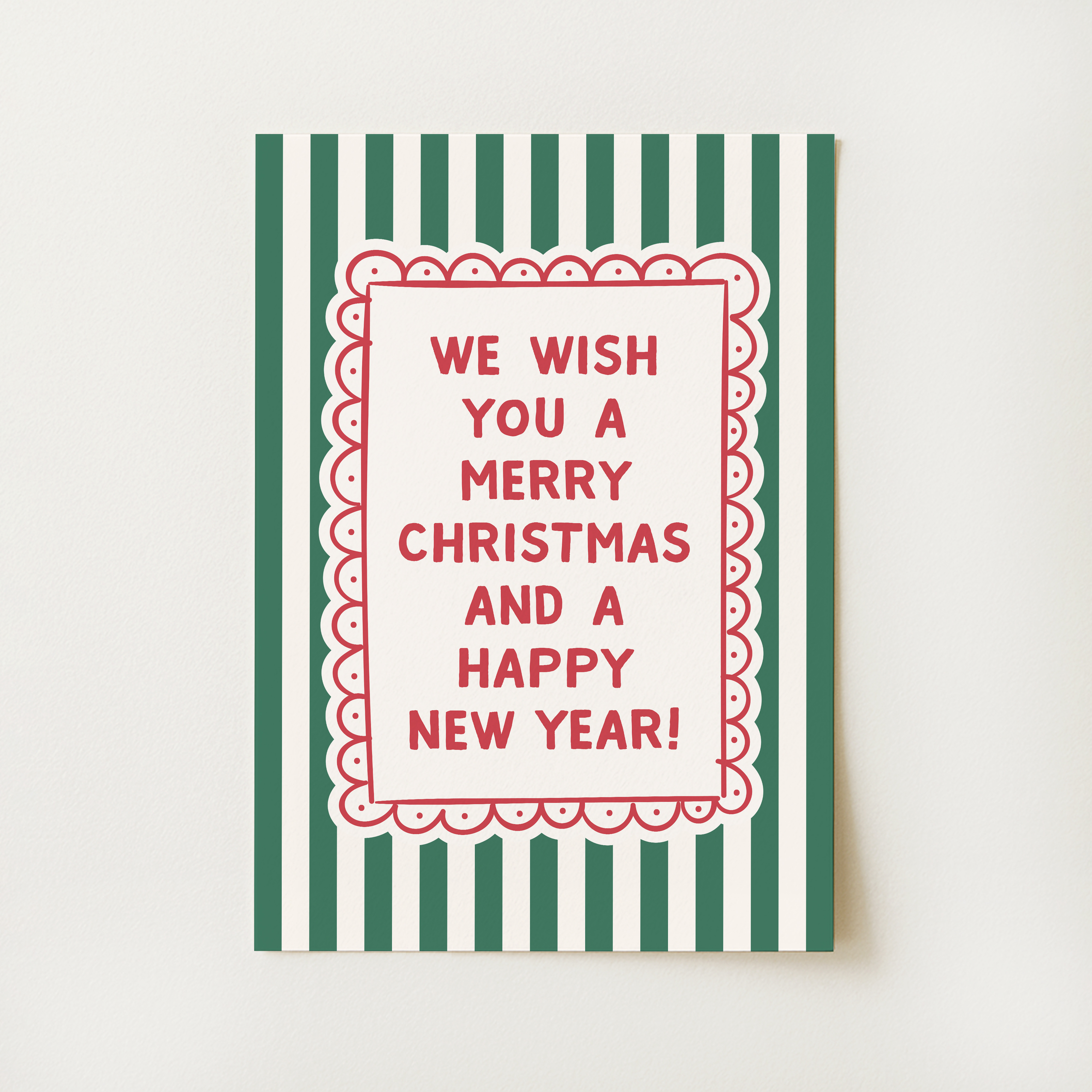 Striped Christmas Print