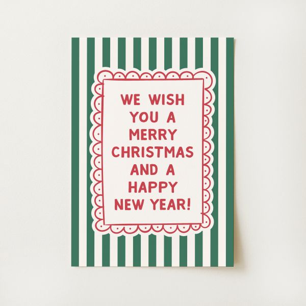 Striped Christmas Print