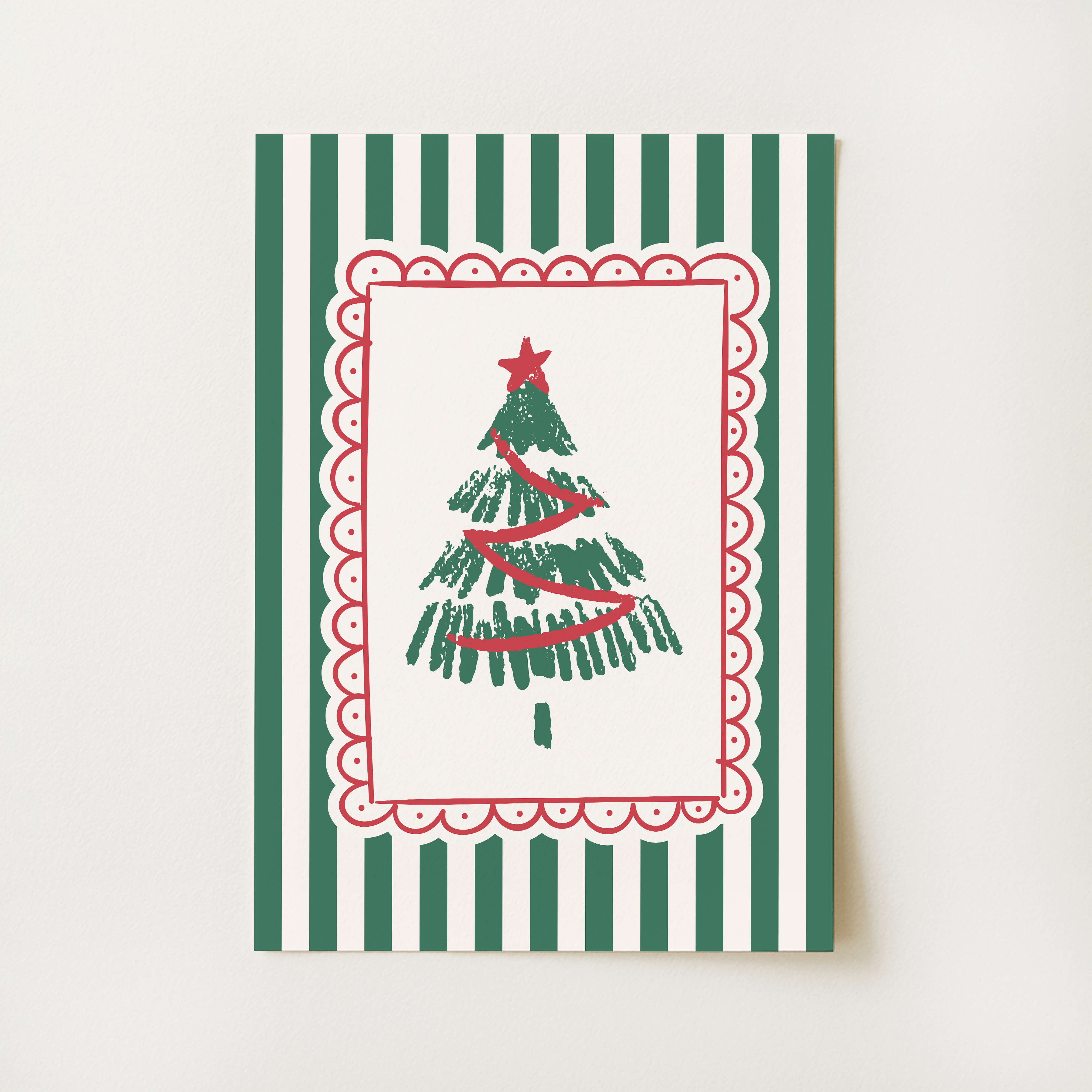 Striped Christmas Print