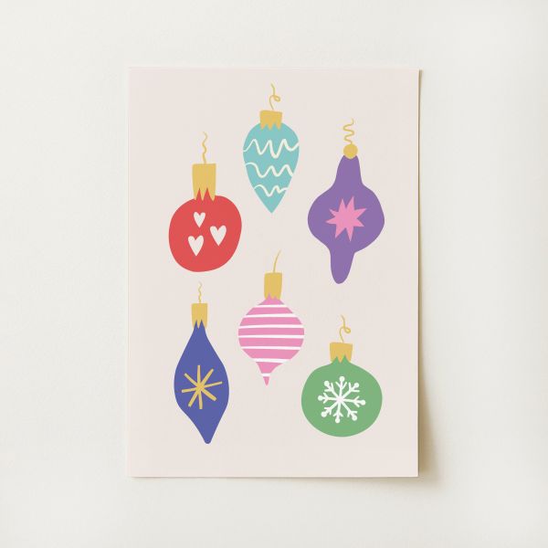 Christmas Ornaments Print