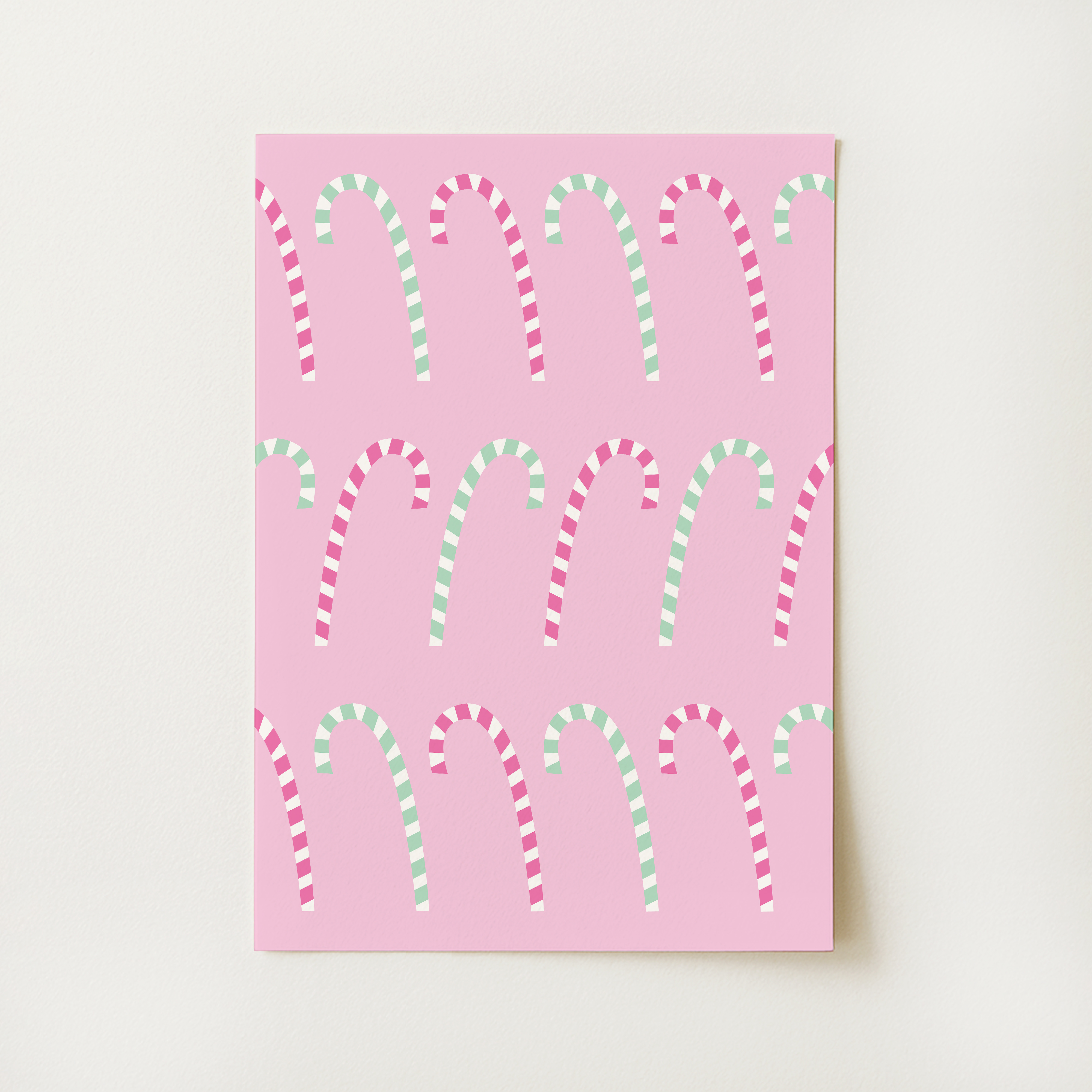 Pastel Candy Cane Print