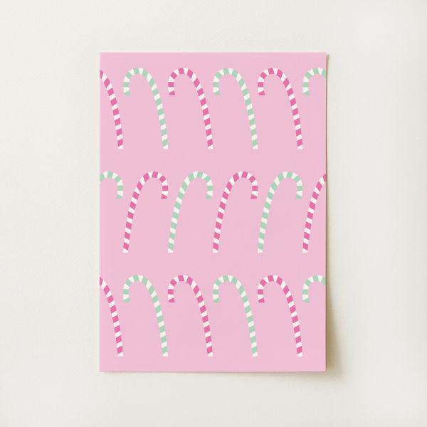 Pastel Candy Cane Print
