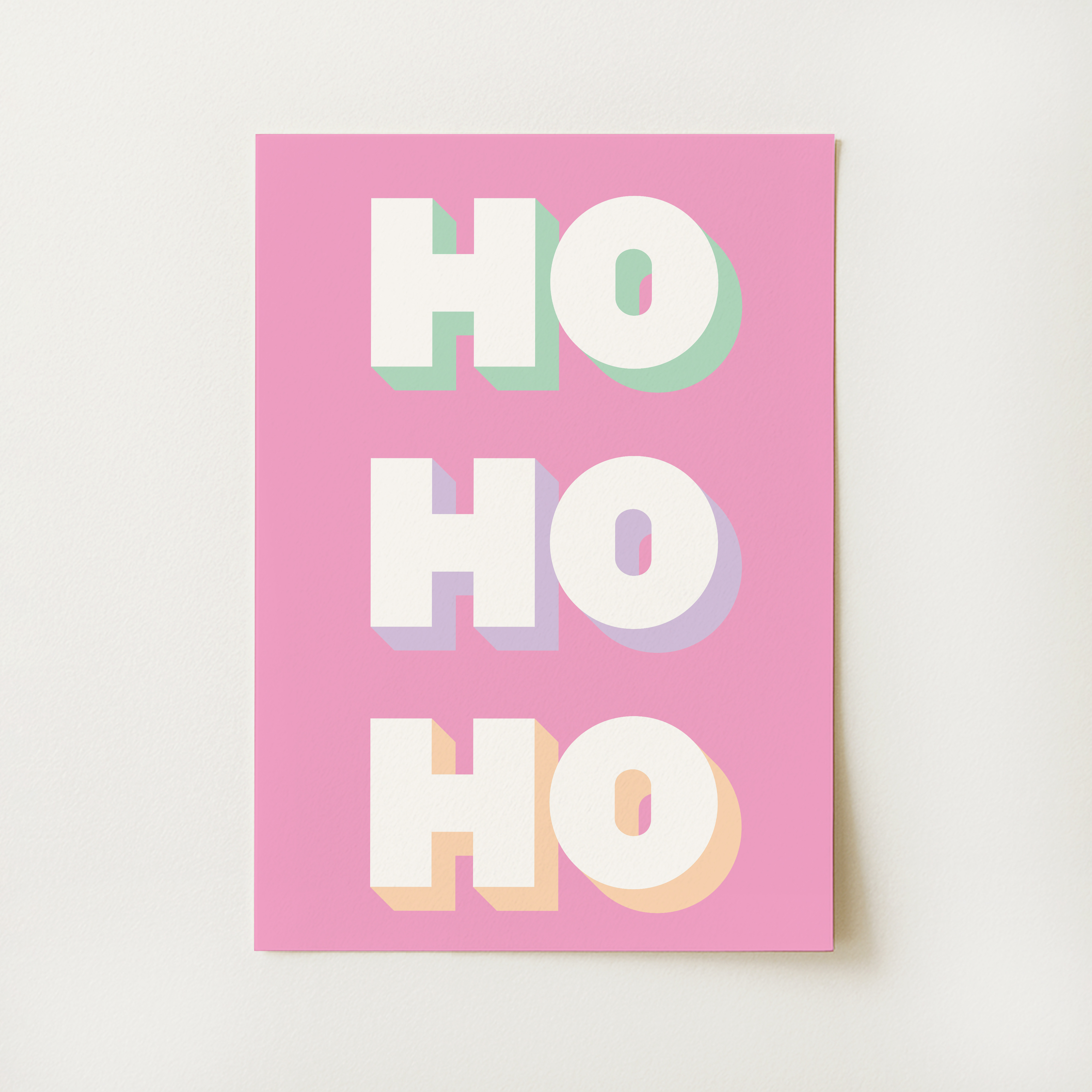 Pastel Ho Ho Ho Print