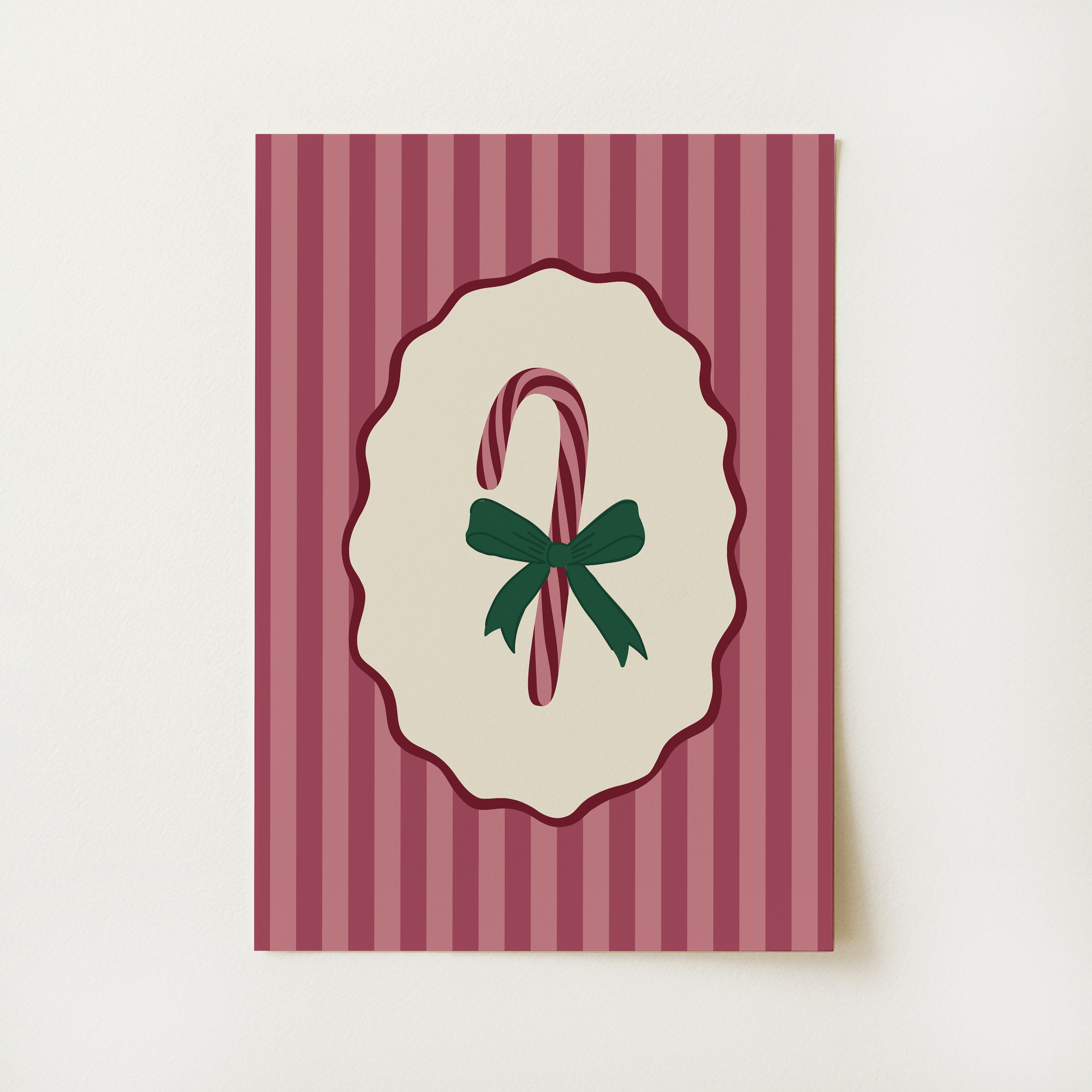 Candy Cane Christmas Print