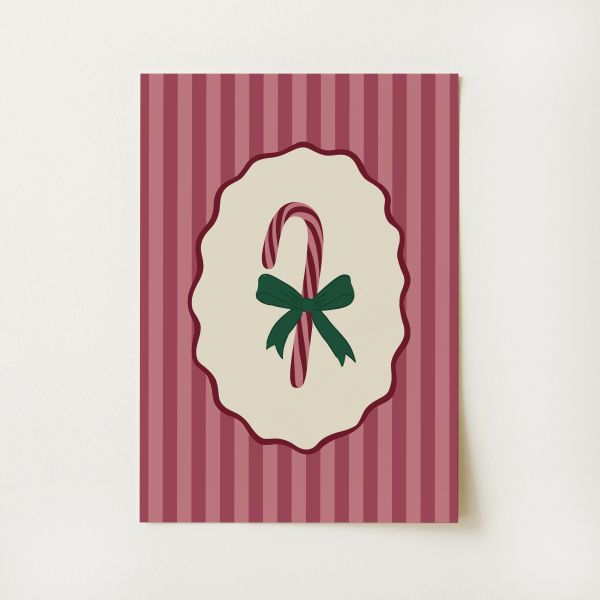 Candy Cane Christmas Print