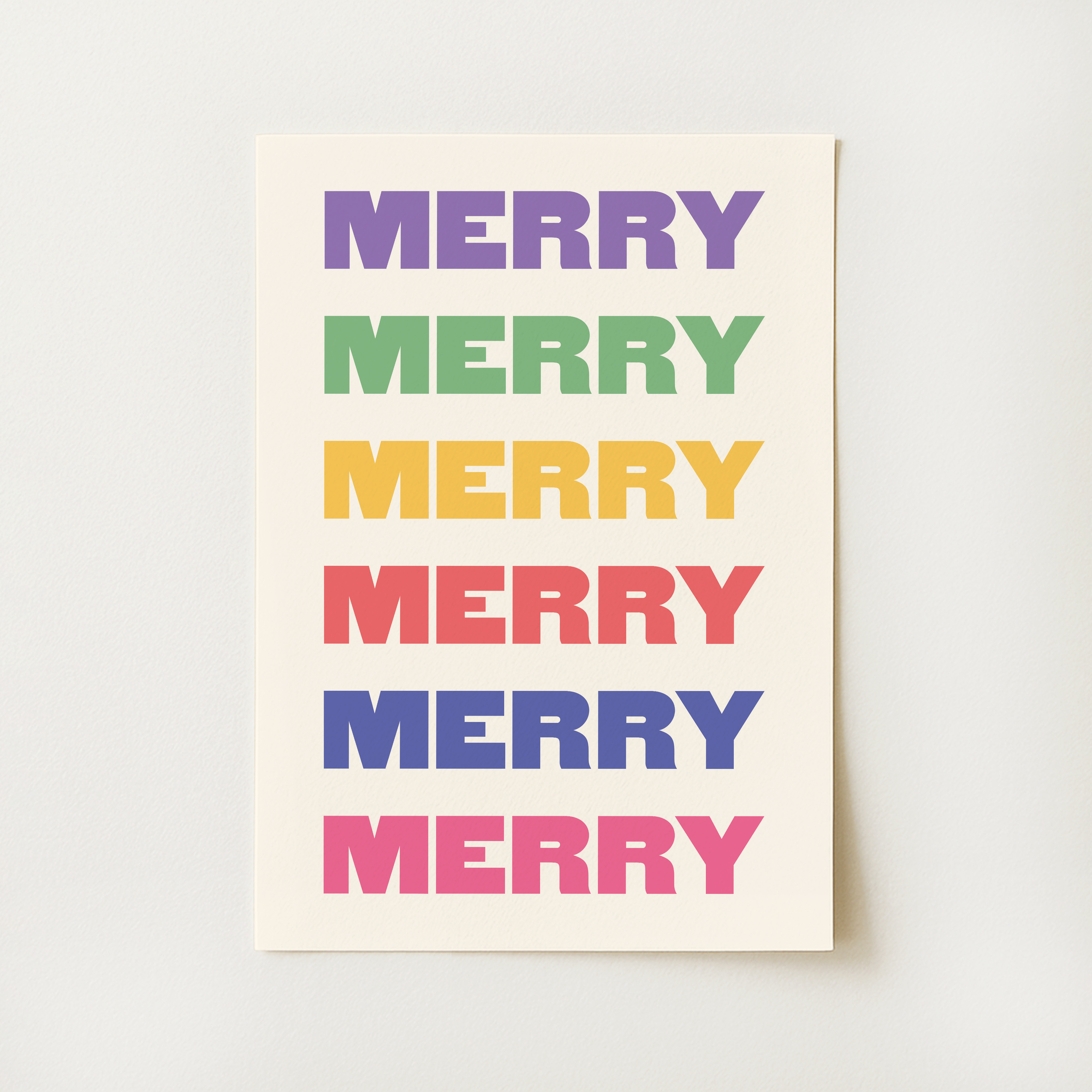 Colorful Merry Christmas Print
