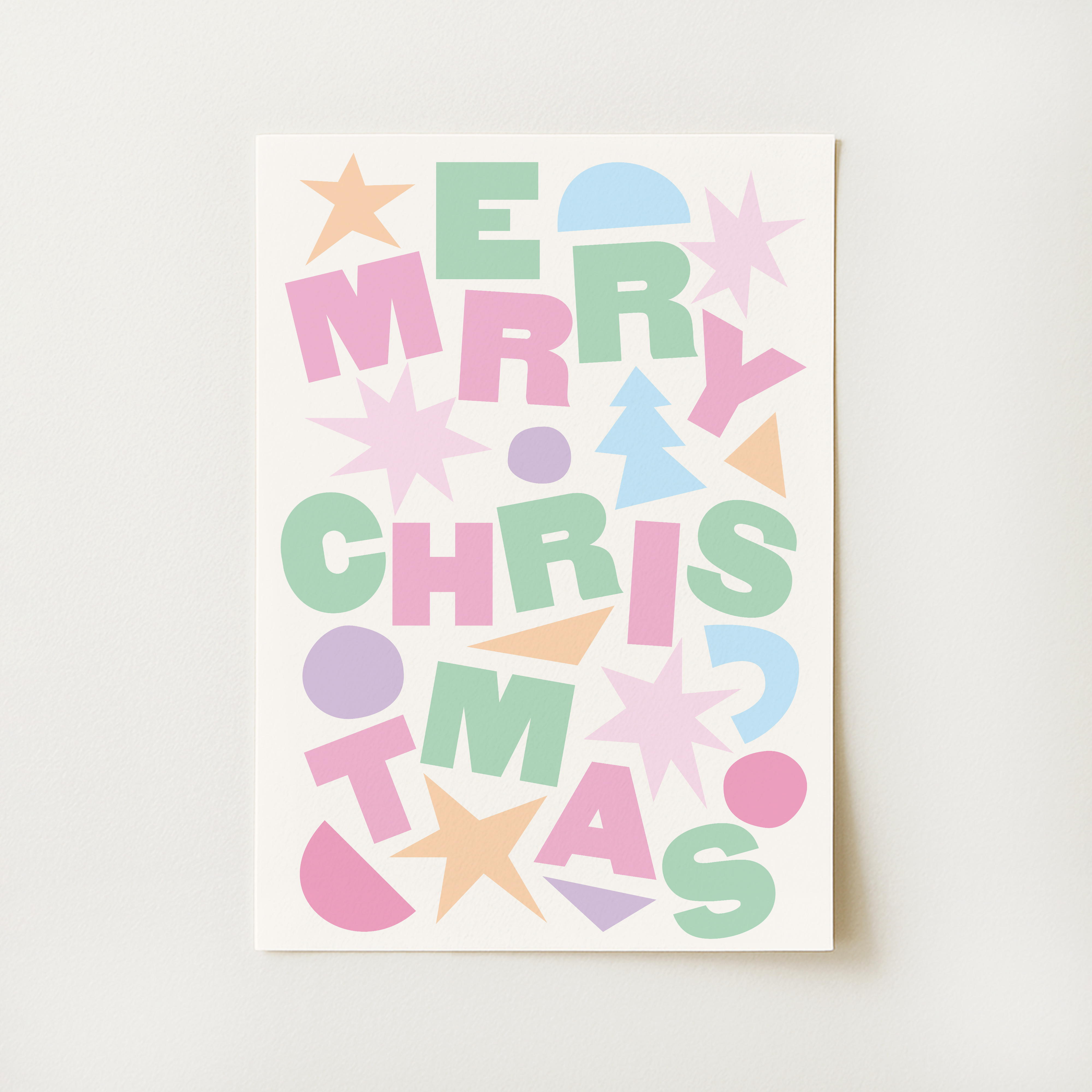 Pastel Merry Christmas Print