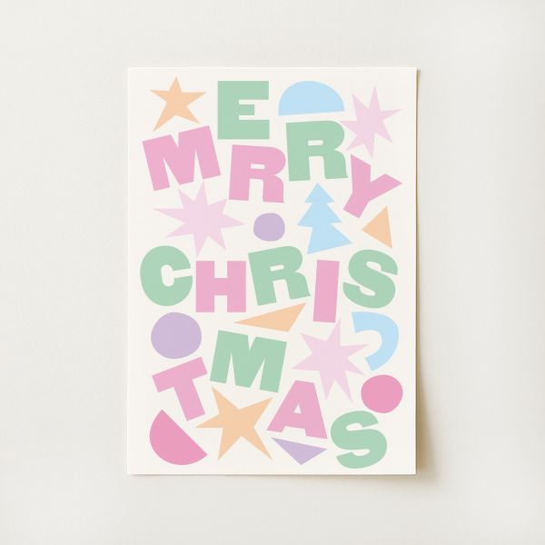 Pastel Merry Christmas Print
