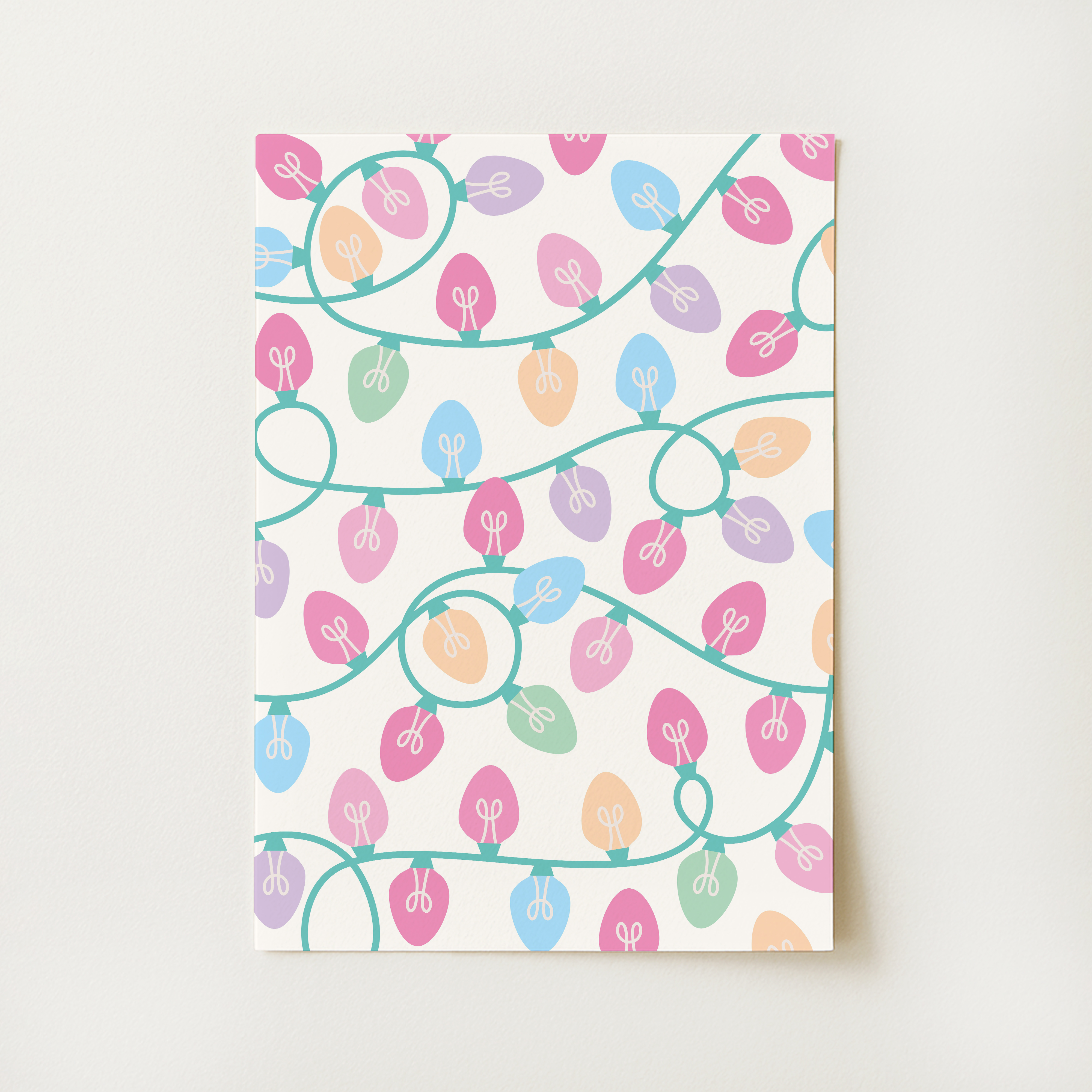 Pastel Christmas Lights Print