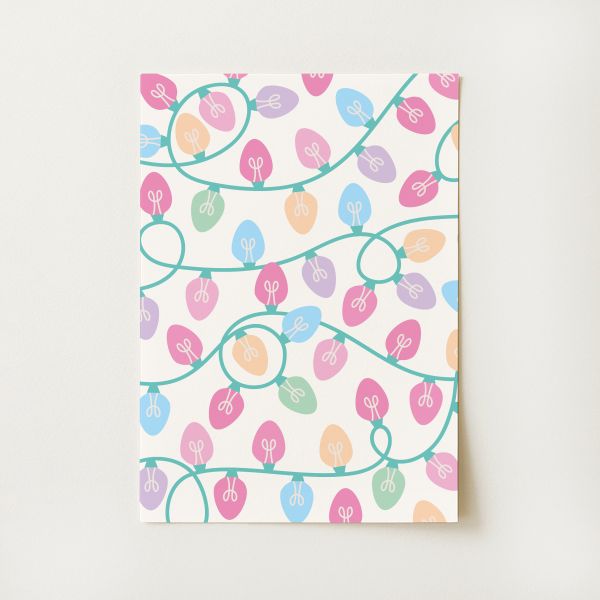 Pastel Christmas Lights Print