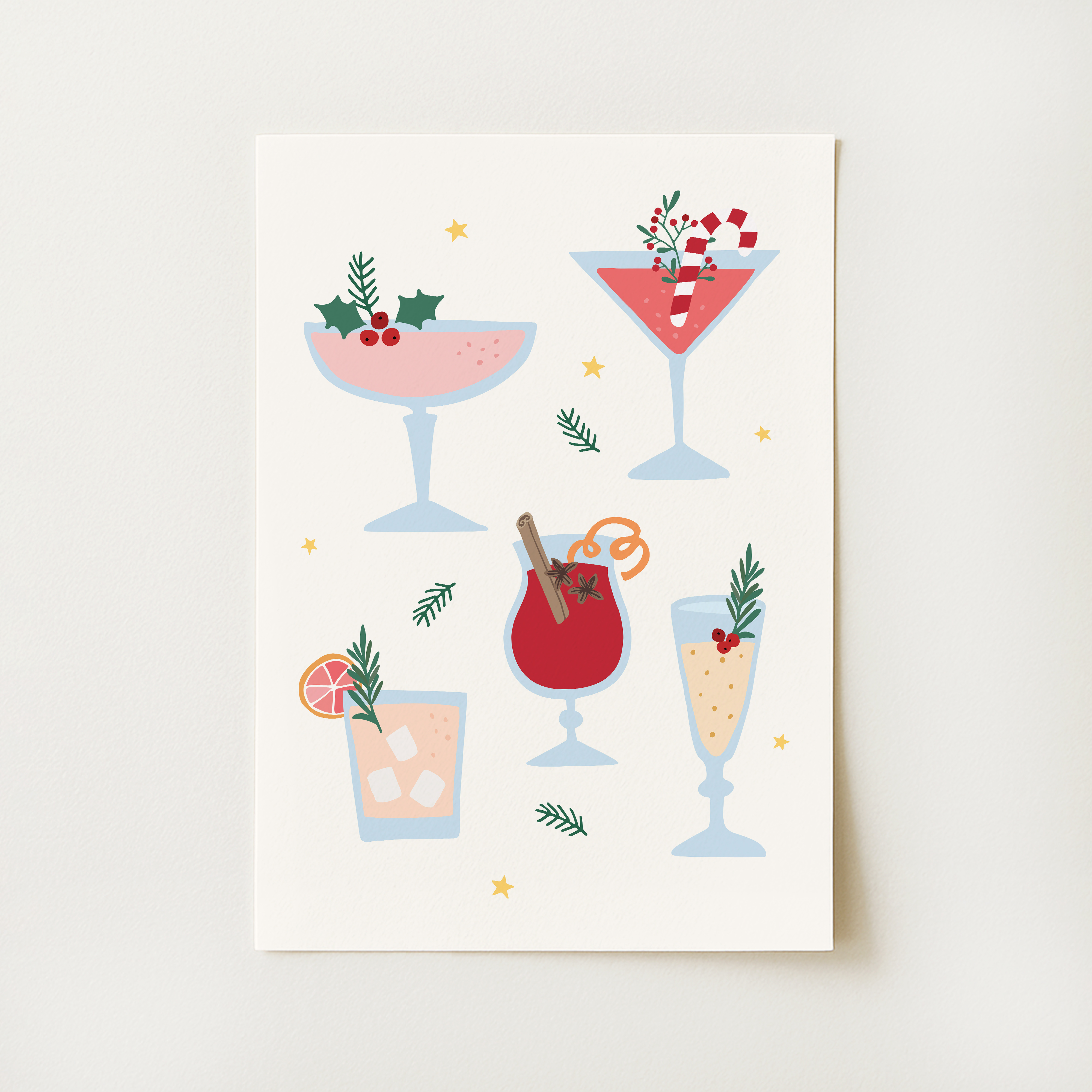 Christmas Cocktails Print