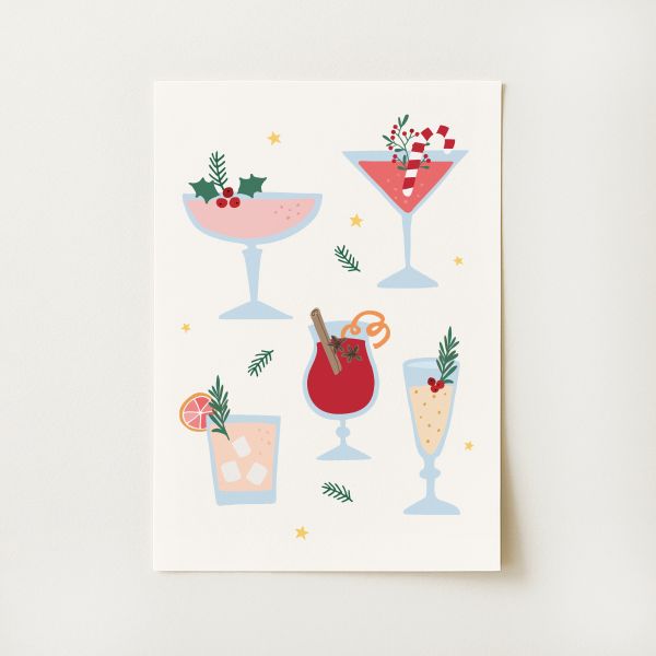 Christmas Cocktails Print