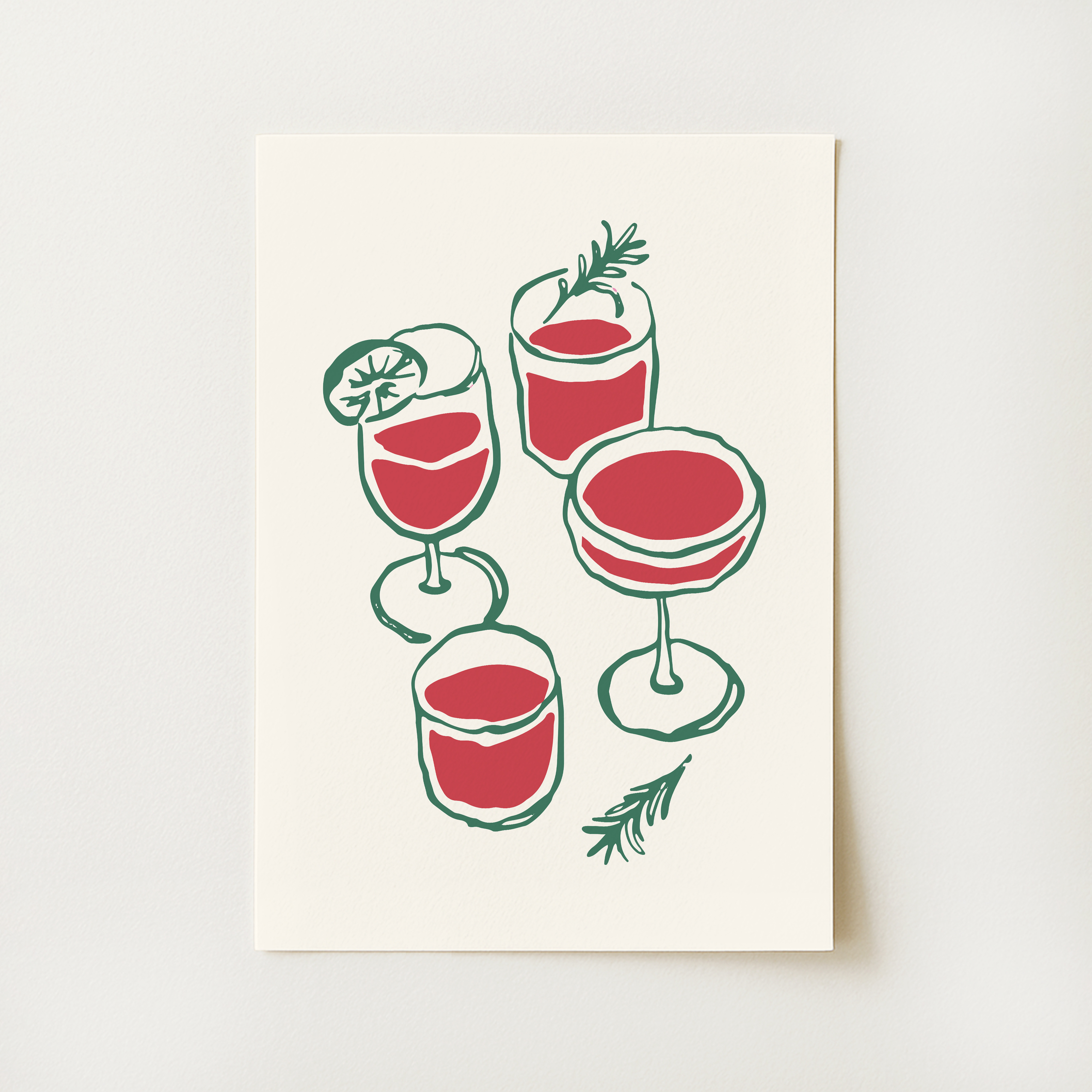 Christmas Cocktails Print