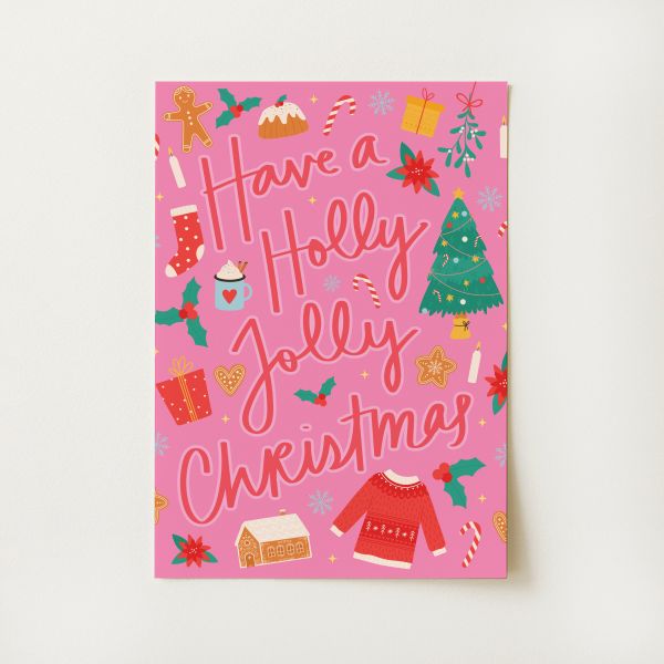 Pink Christmas Print
