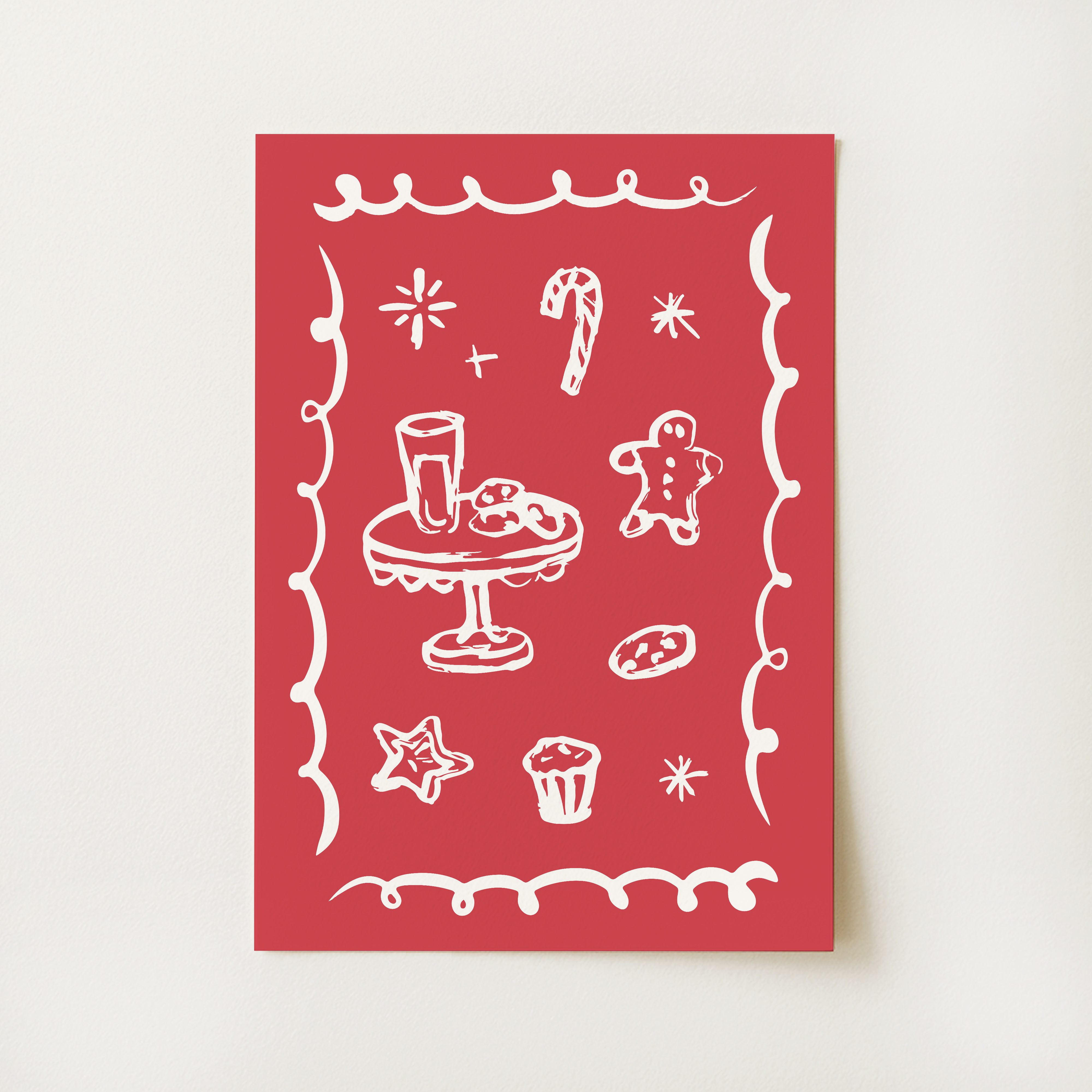 Christmas Milk & Cookies Print