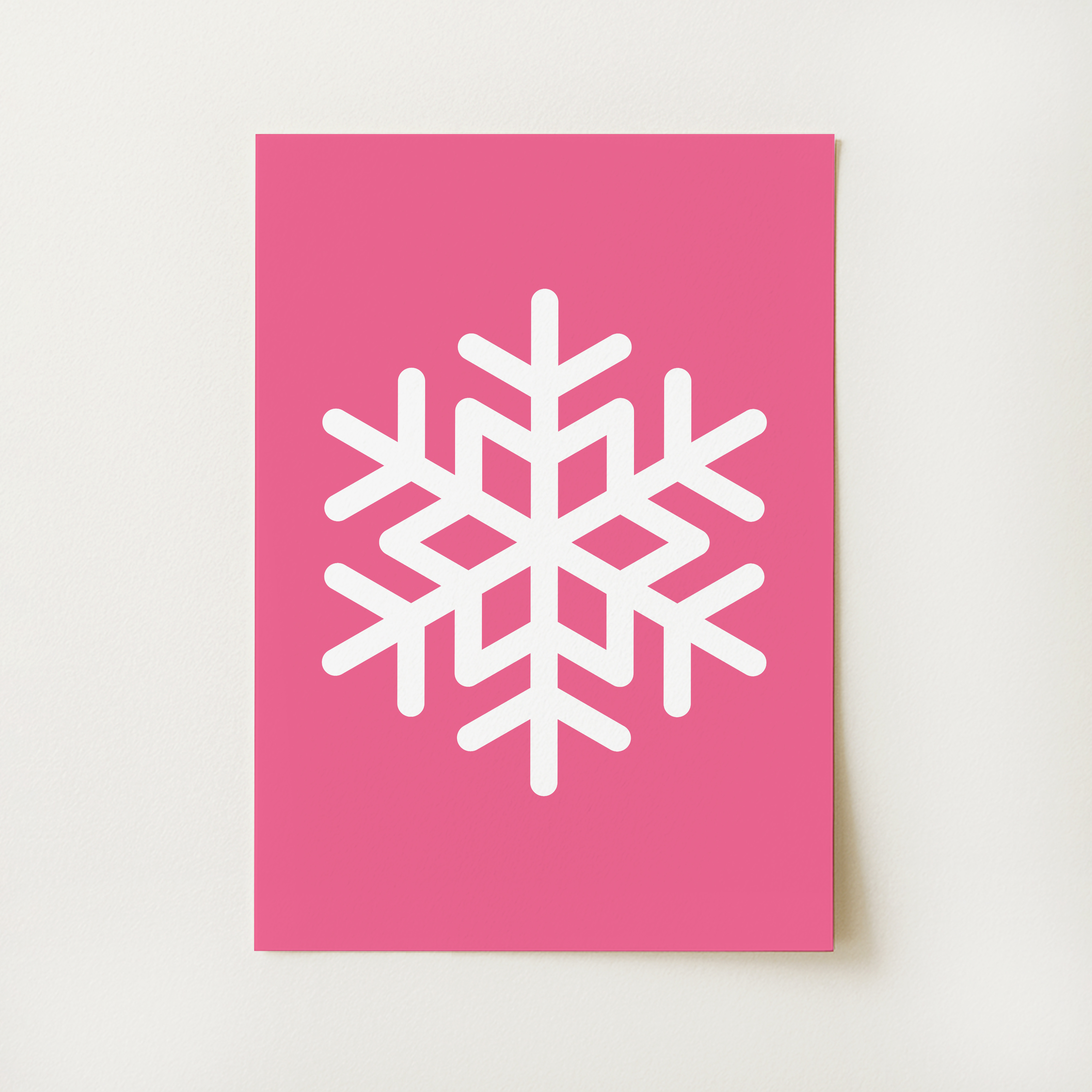 Pink Snowflake Print