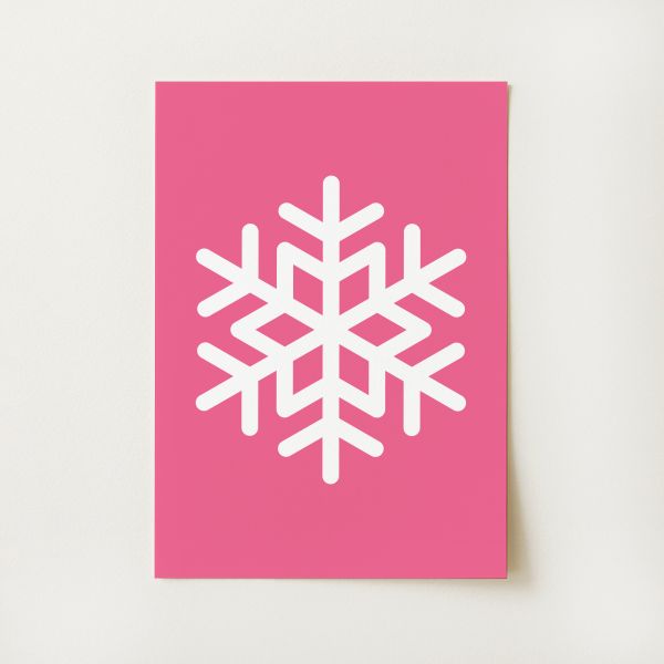 Pink Snowflake Print