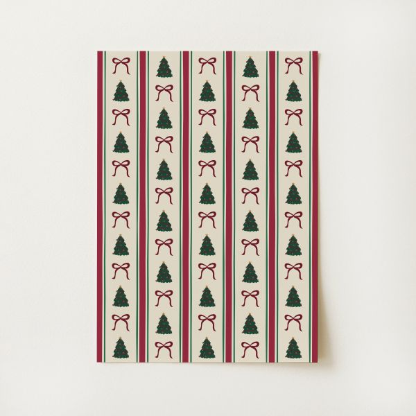 Classic Christmas Pattern Print