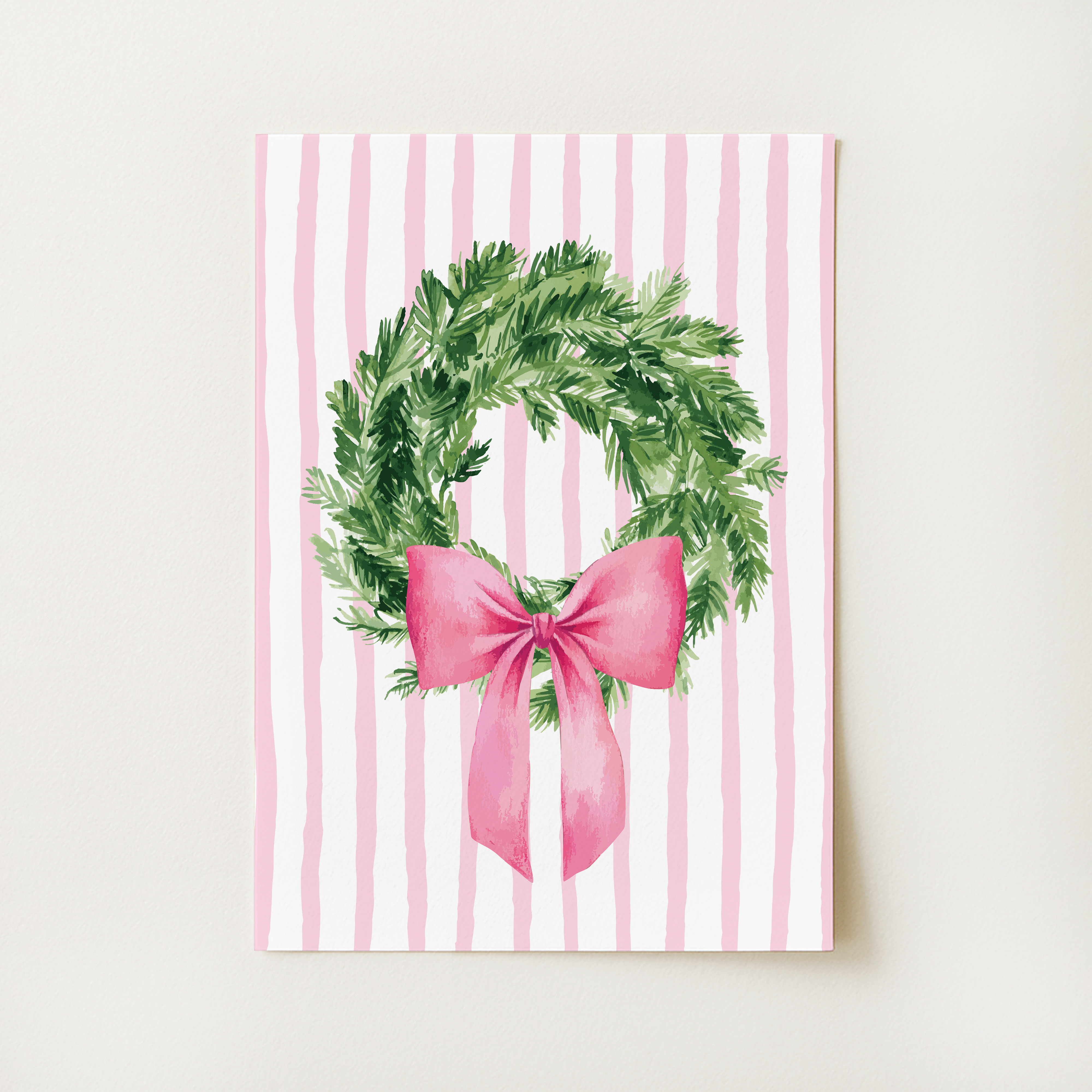 Coquette Christmas Wreath Print