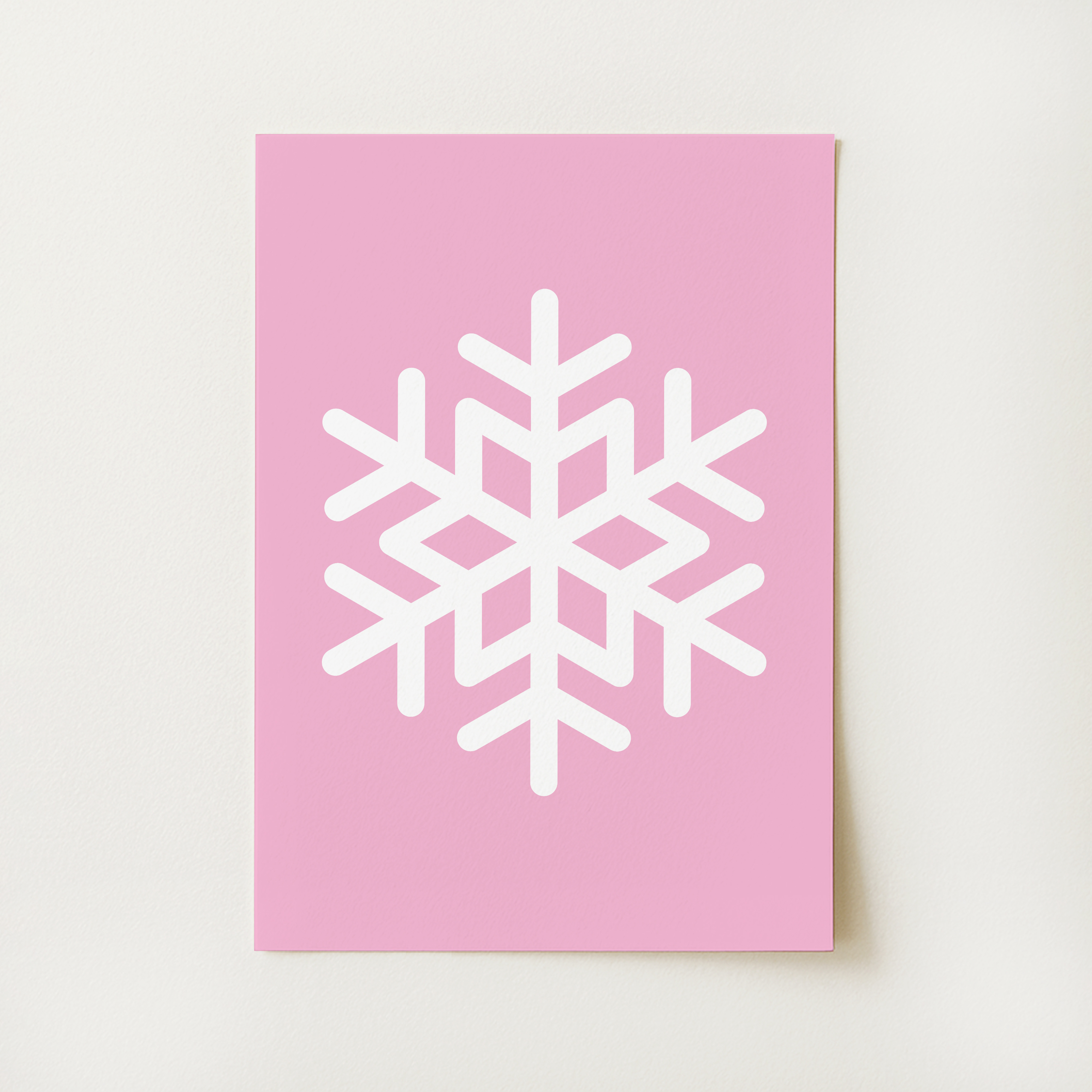 Pink Snowflake Print