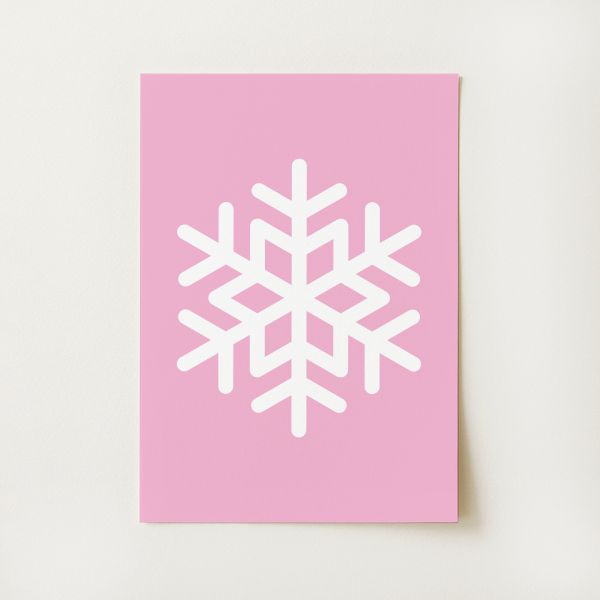 Pink Snowflake Print