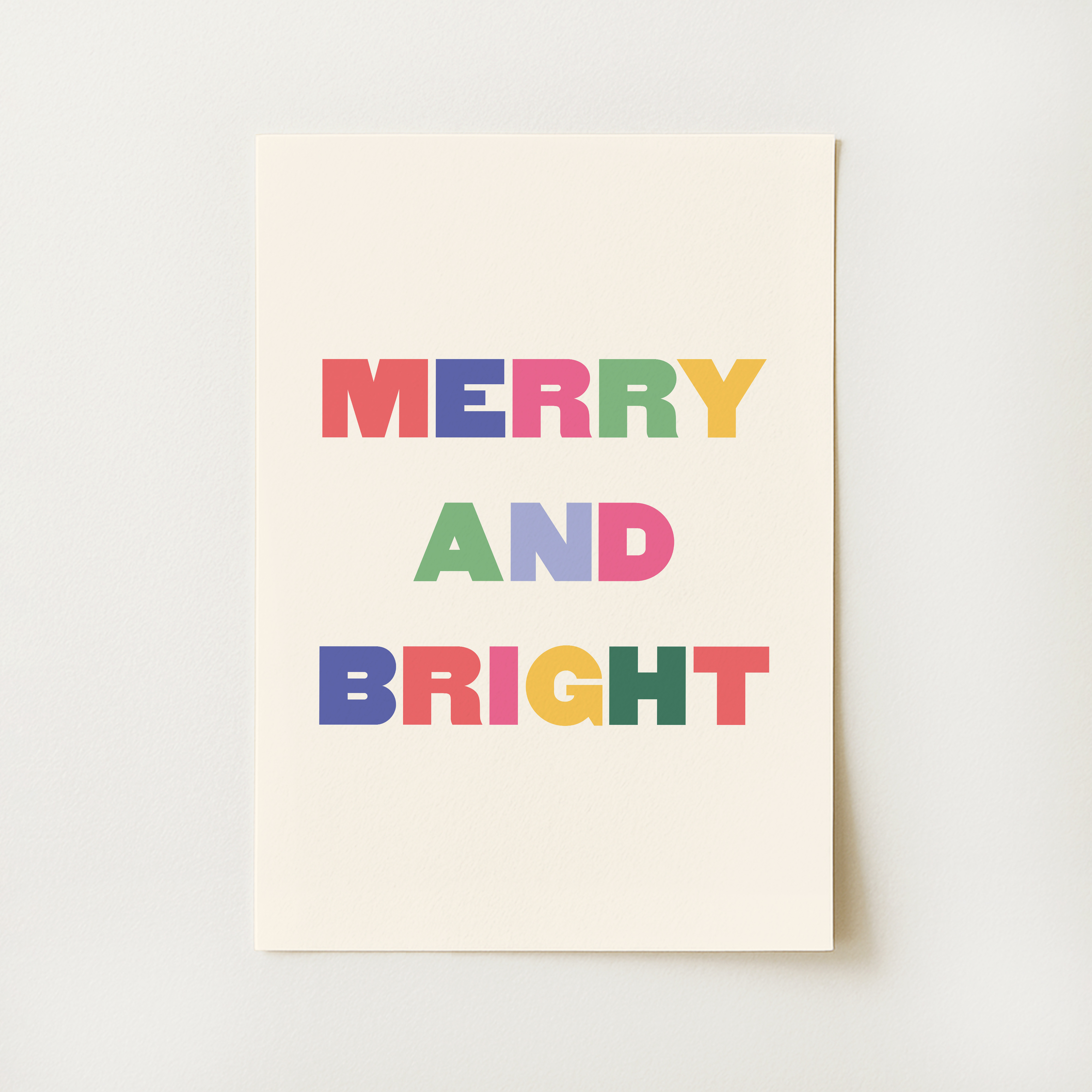 Merry and Bright Christmas Print