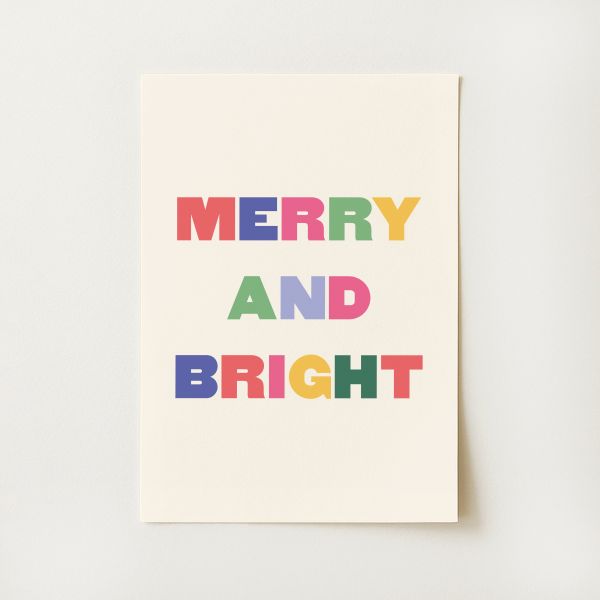 Merry and Bright Christmas Print