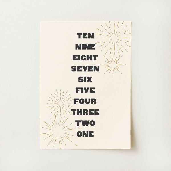 New Years Countdown Print