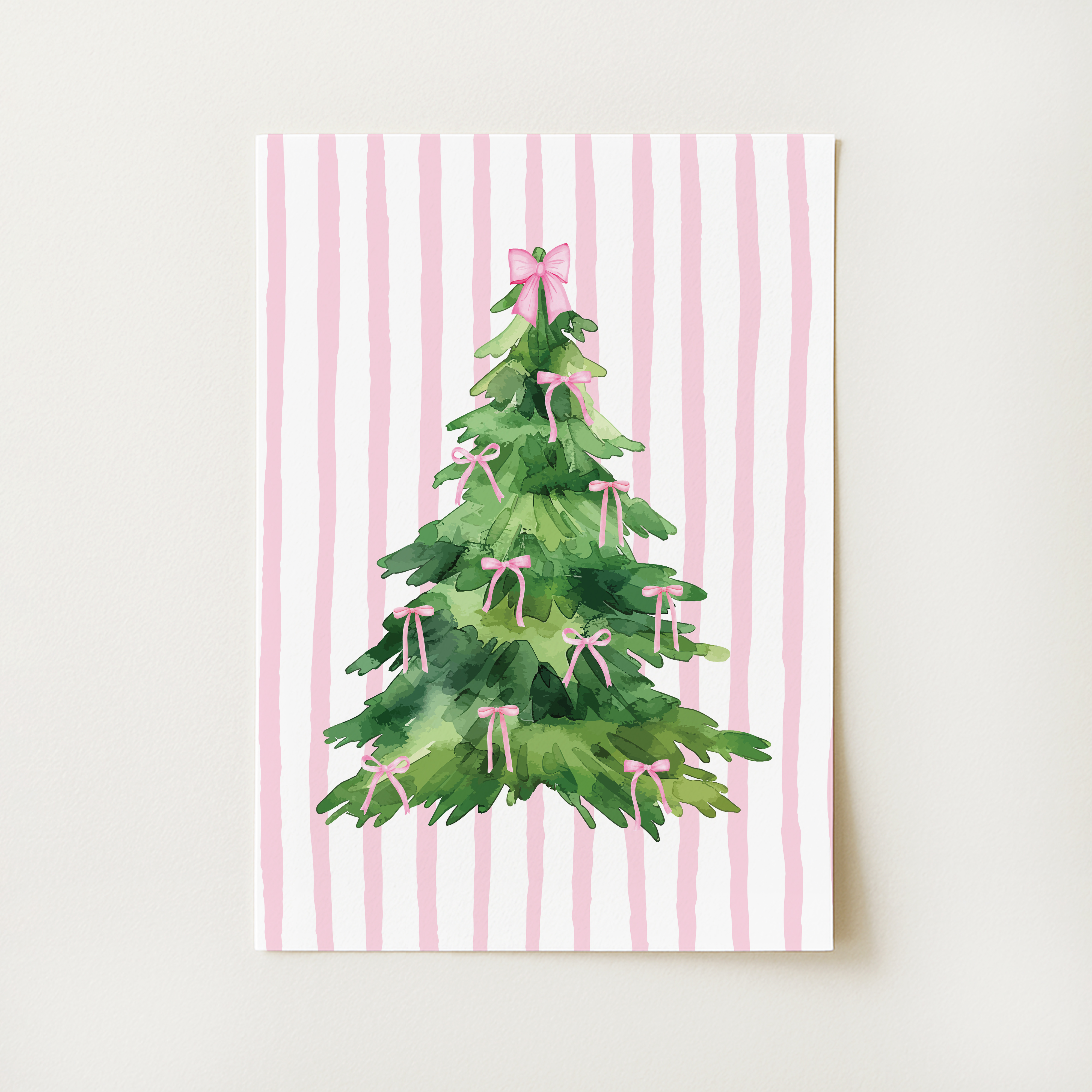 Coquette Christmas Tree Print