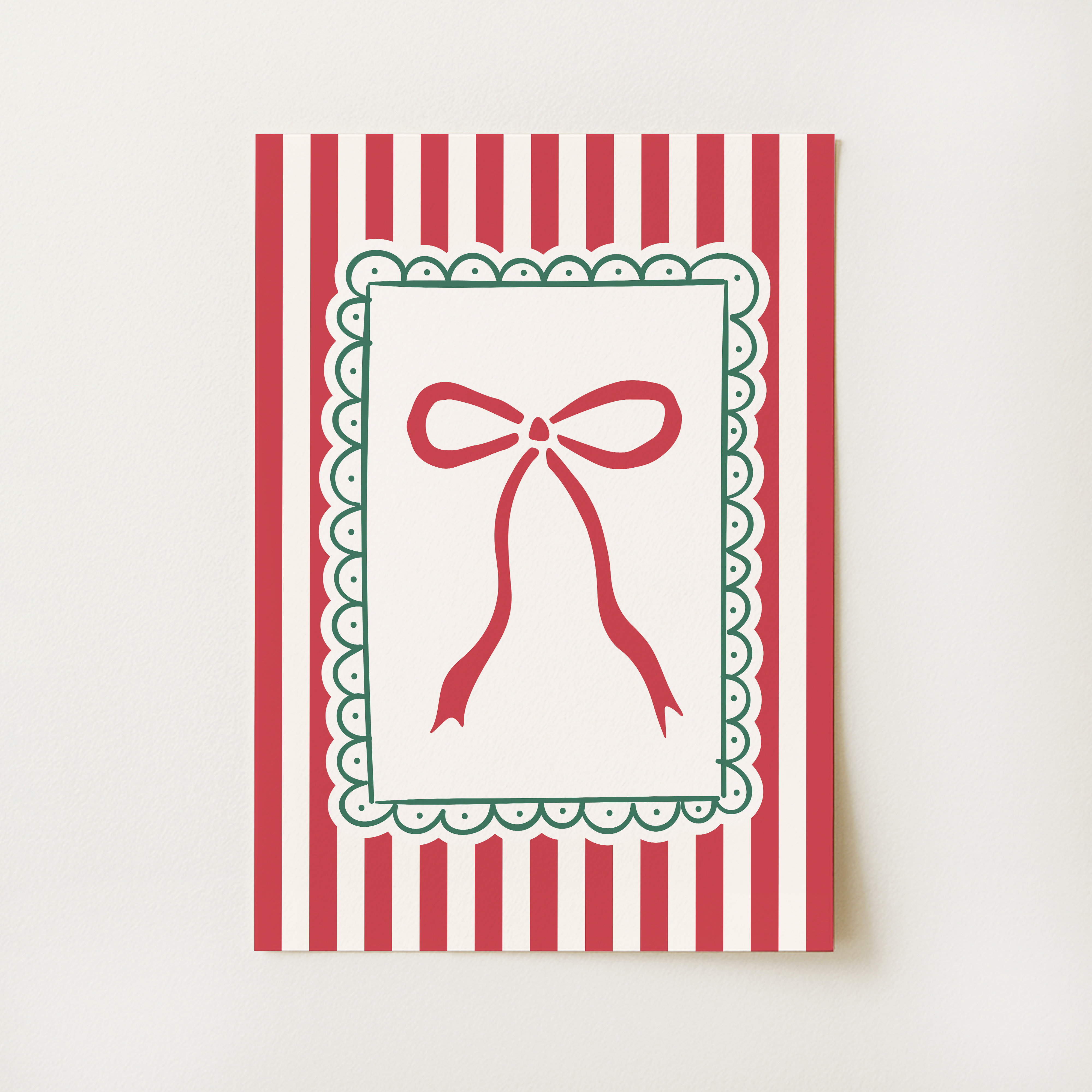 Striped Christmas Print
