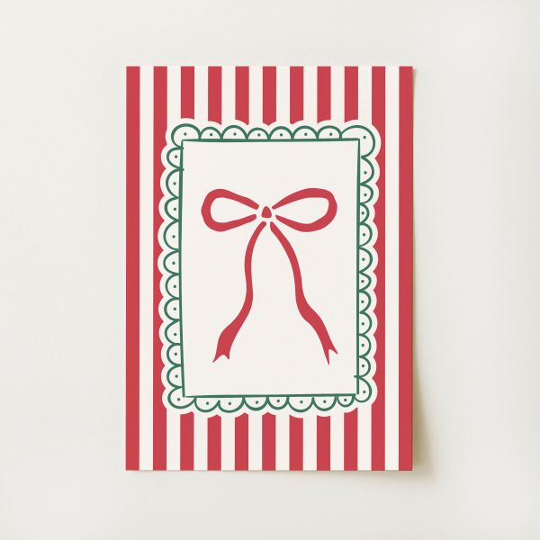 Striped Christmas Print