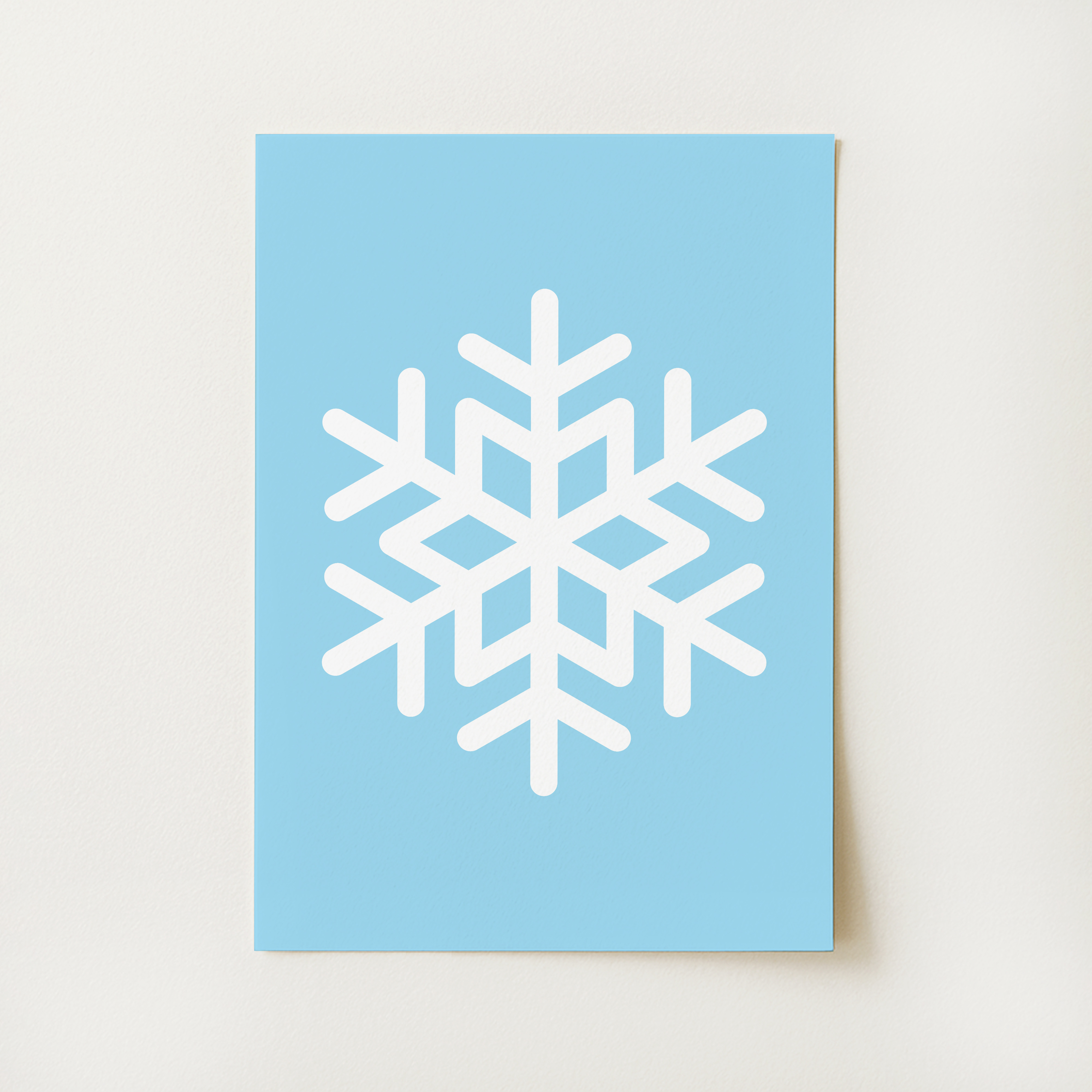 Blue Snowflake Print