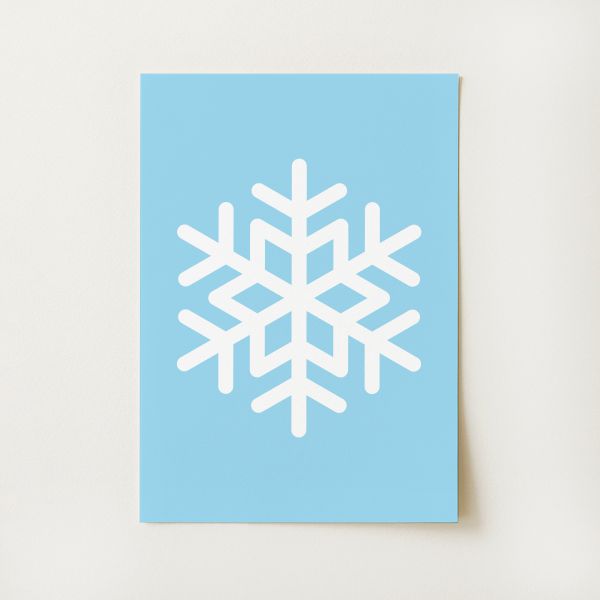 Blue Snowflake Print