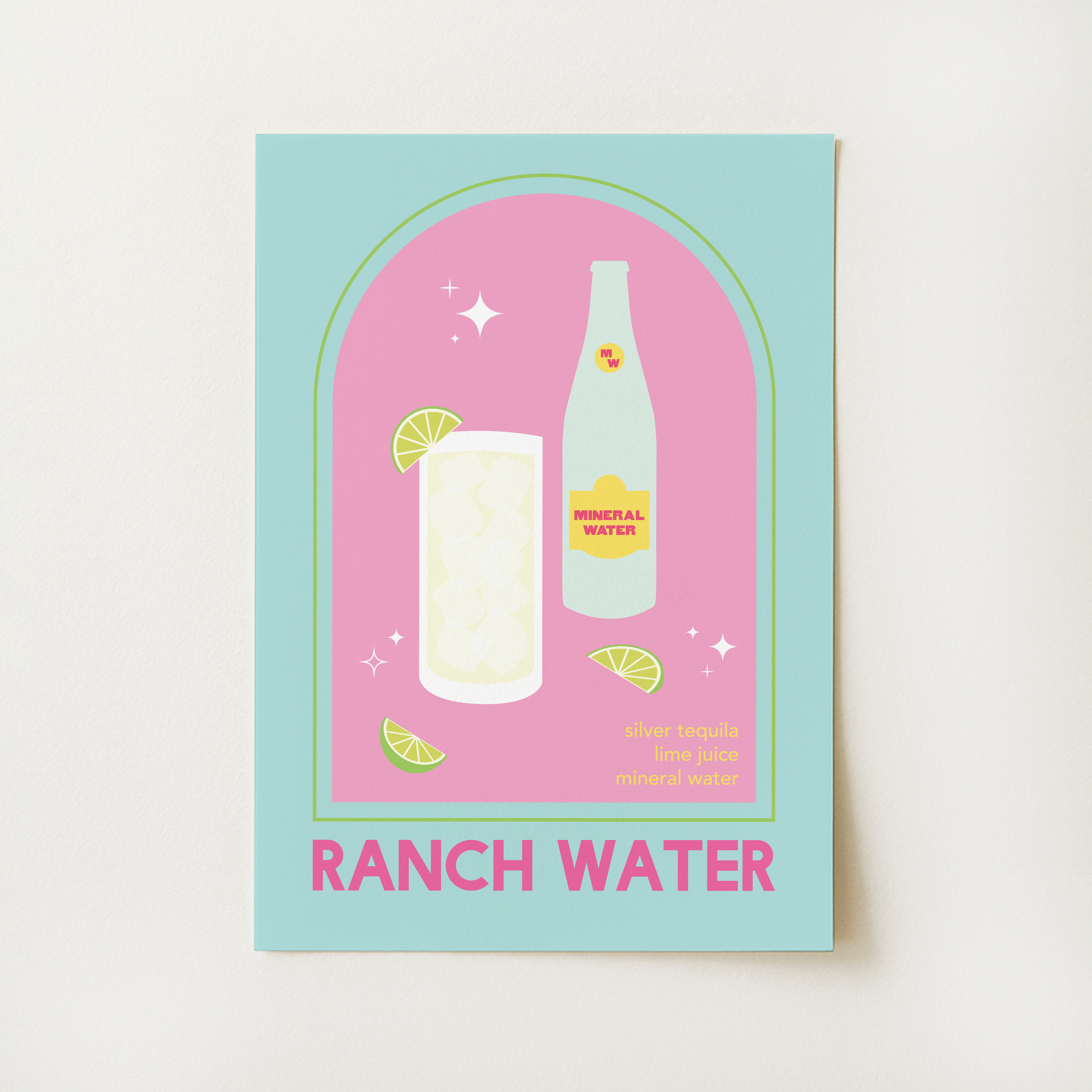 Ranch Water Cocktail Print