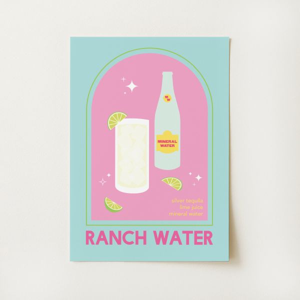 Ranch Water Cocktail Print