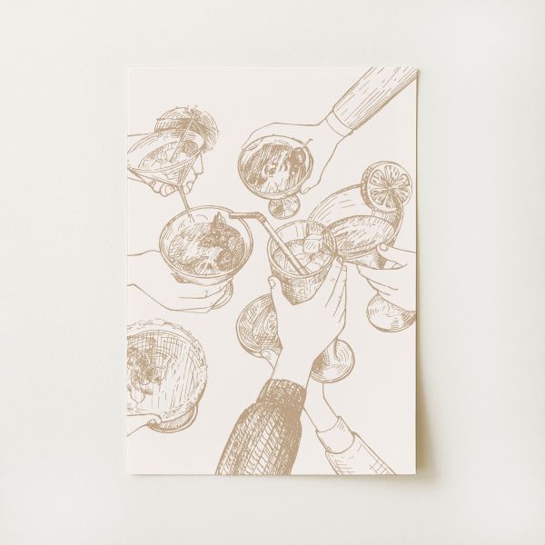 Cheers Cocktail Print