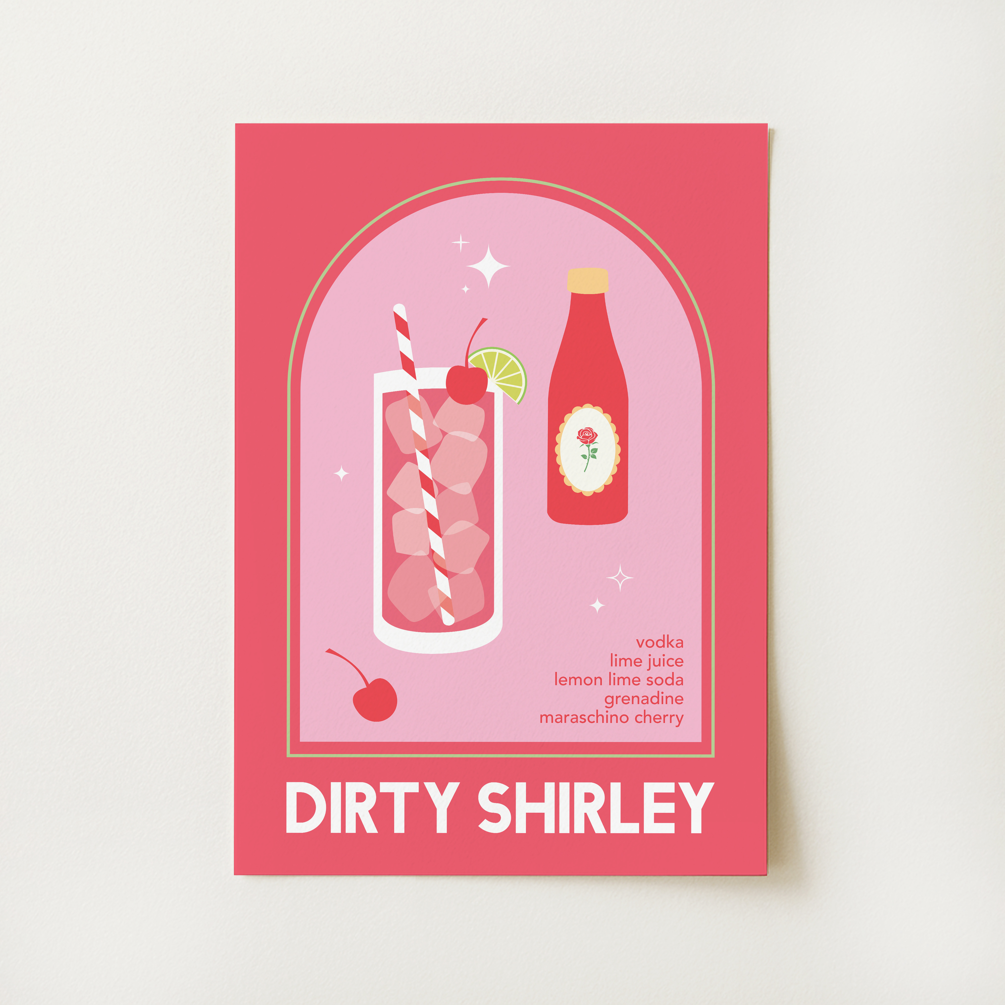 Dirty Shirley Cocktail Print